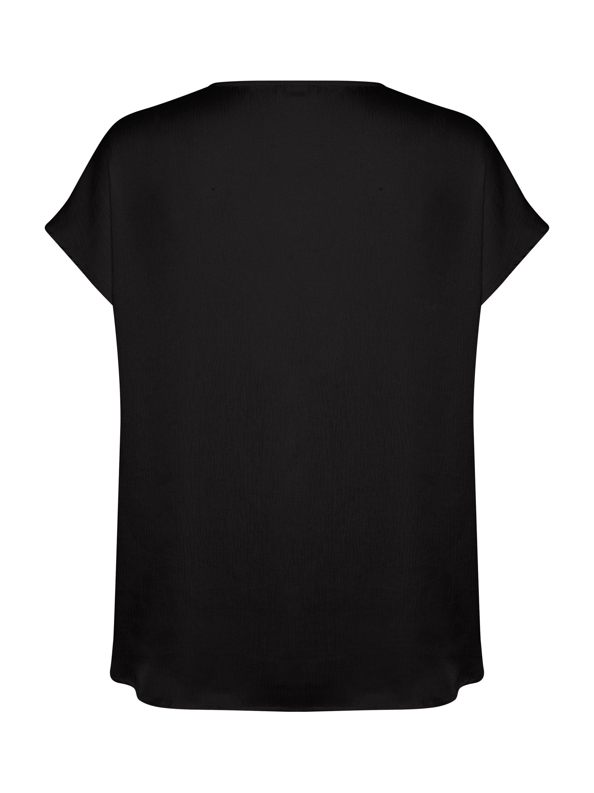 Product image 6 of 6, which shows Soaked In Luxury Ioana Marija Short Sleeve V-Neck Blouse, Black, XS