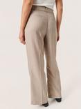 Soaked In Luxury Charvi Pinstripe Wide Leg Trousers, Beige