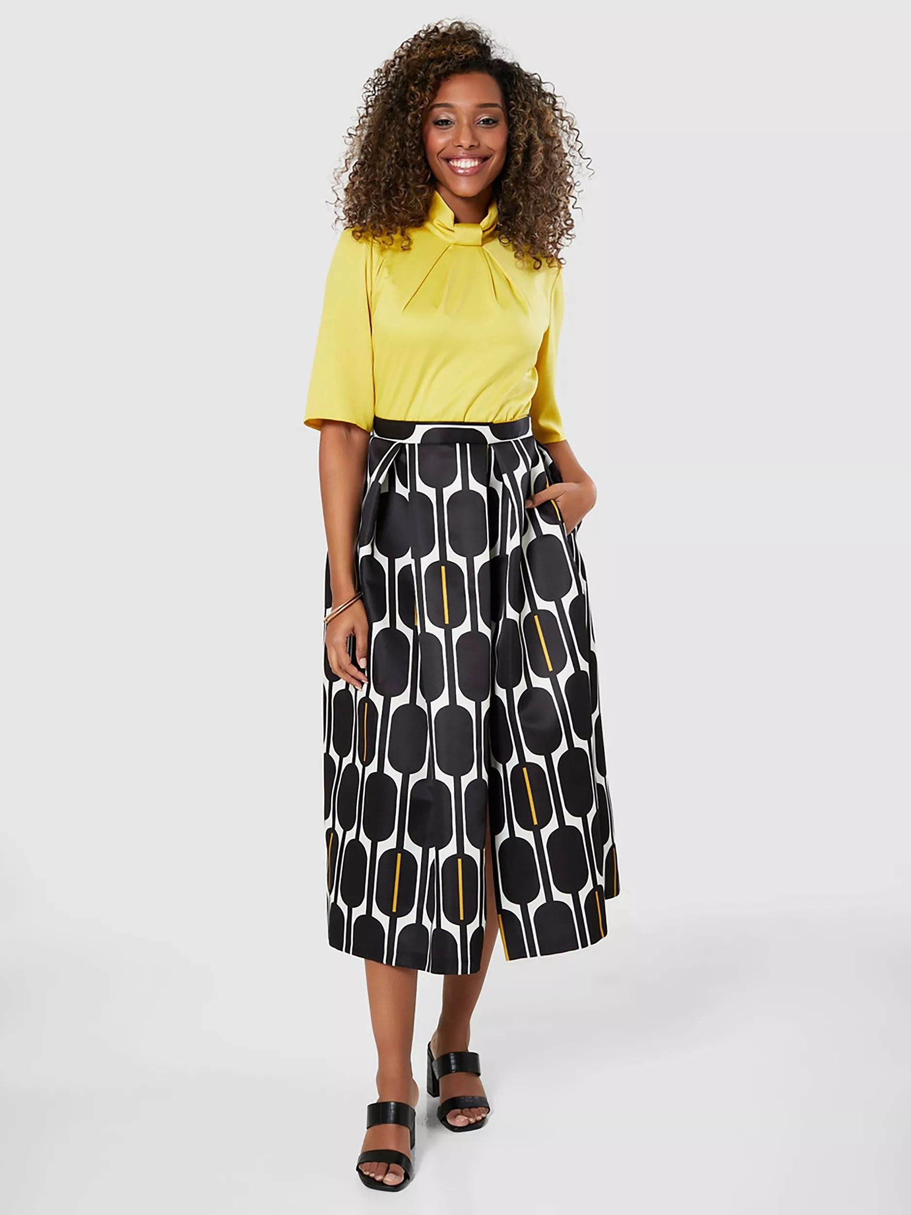 Closet london mustard dress sale