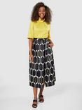 Closet London Full Skirt Midi Dress, Yellow/Multi