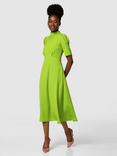 Closet London Tie Back A-Line Midi Dress, Green