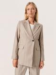 Soaked In Luxury Charvi Notch Lapel Fitted Blazer, Stripe