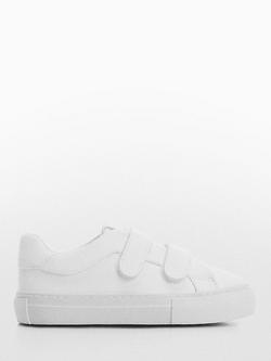 Mango Baby Adam Riptape Trainers, White, White