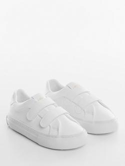 Mango Baby Adam Riptape Trainers, White - view 2, White