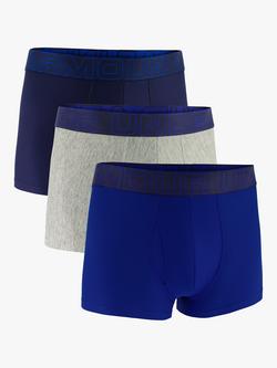 Under Armour Zero Distraction Fit Boxers, Blue/Grey, Blue/Grey