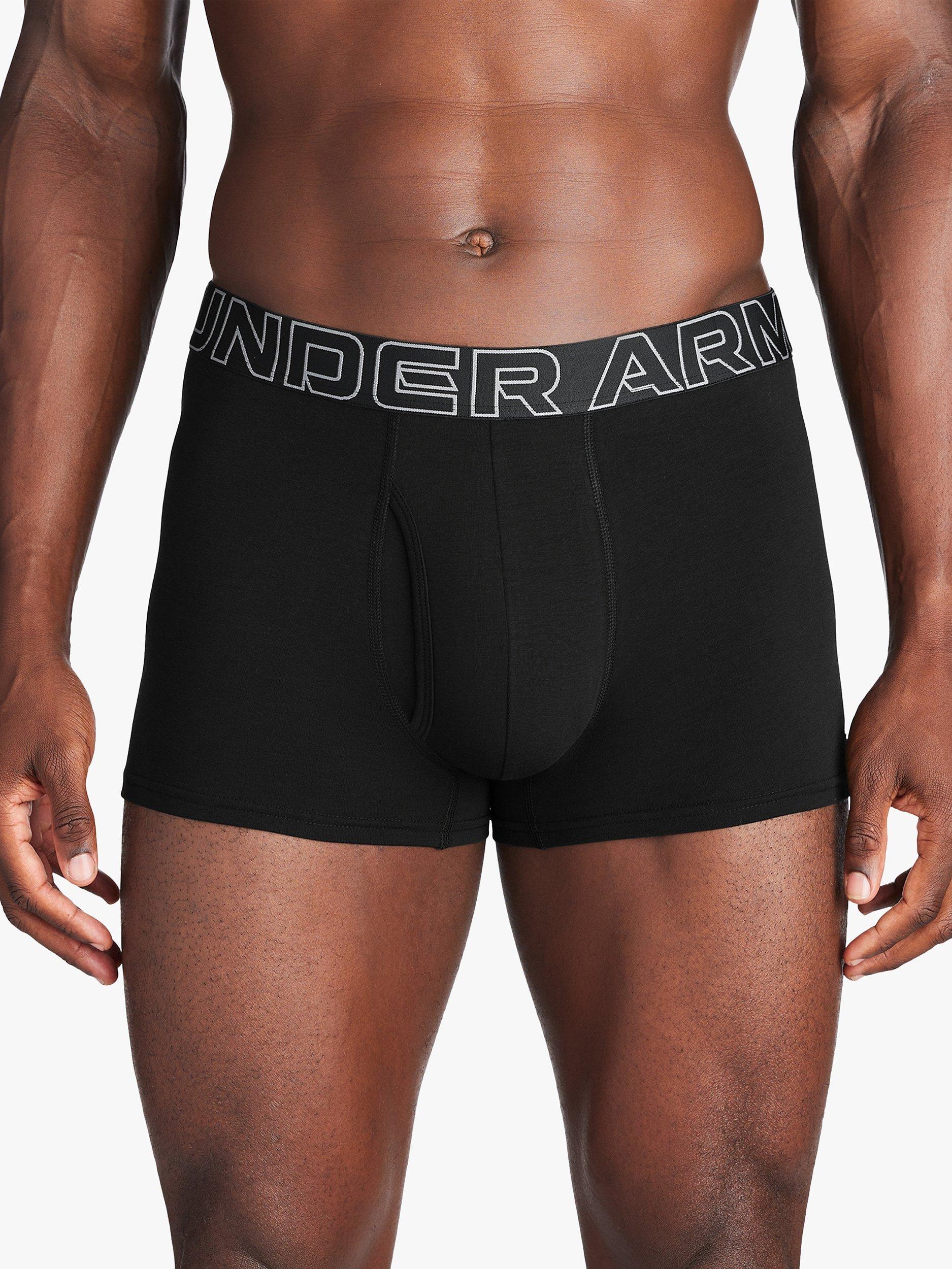 Under Armour Performance Waistband Boxers, Pack of 3, Black, S