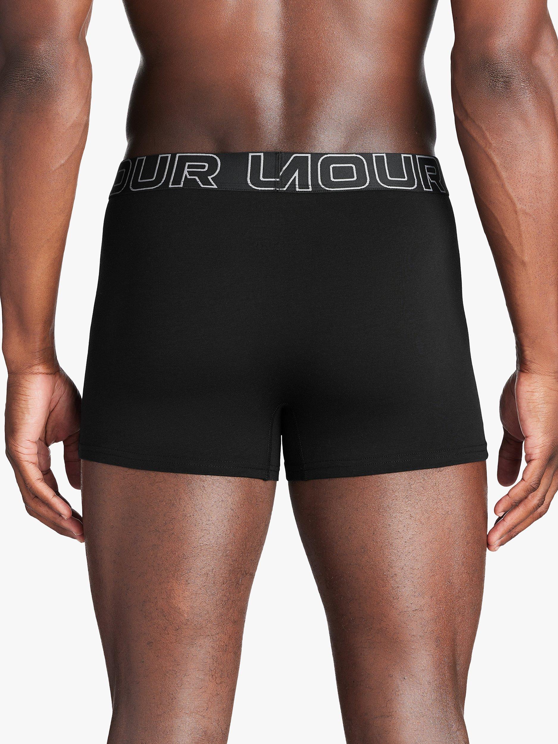Product image 3 of 3, which shows Under Armour Performance Waistband Boxers, Pack of 3, Black, S