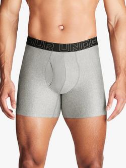 Under Armour Tech 6" Boxers, Pack of 3 - view 2, Black/Grey/Charcoal