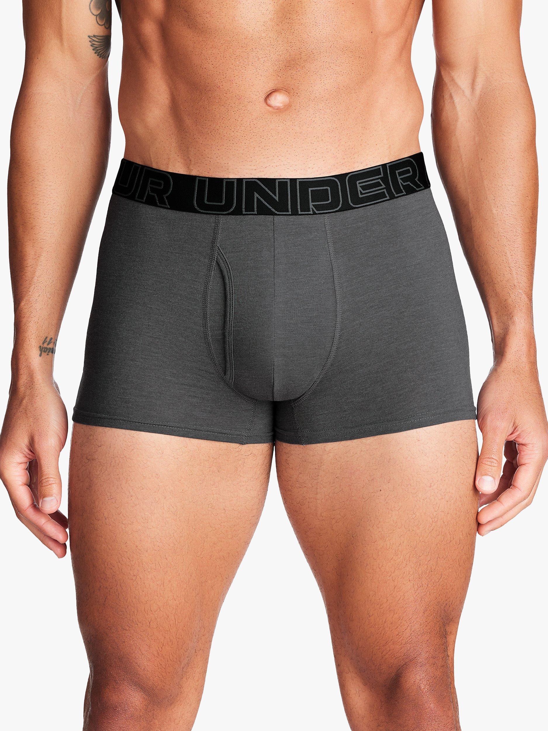 Product image 2 of 3, which shows Under Armour Performance Waistband Boxers, Pack of 3, Black/Red/Grey, S