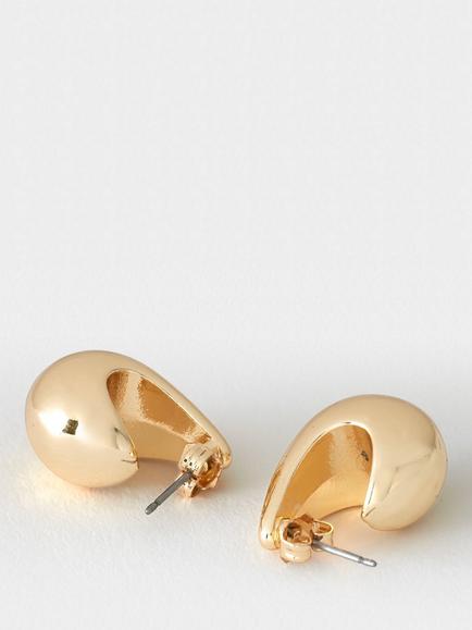Mint Velvet Domed Drop Earrings, Gold, Gold
