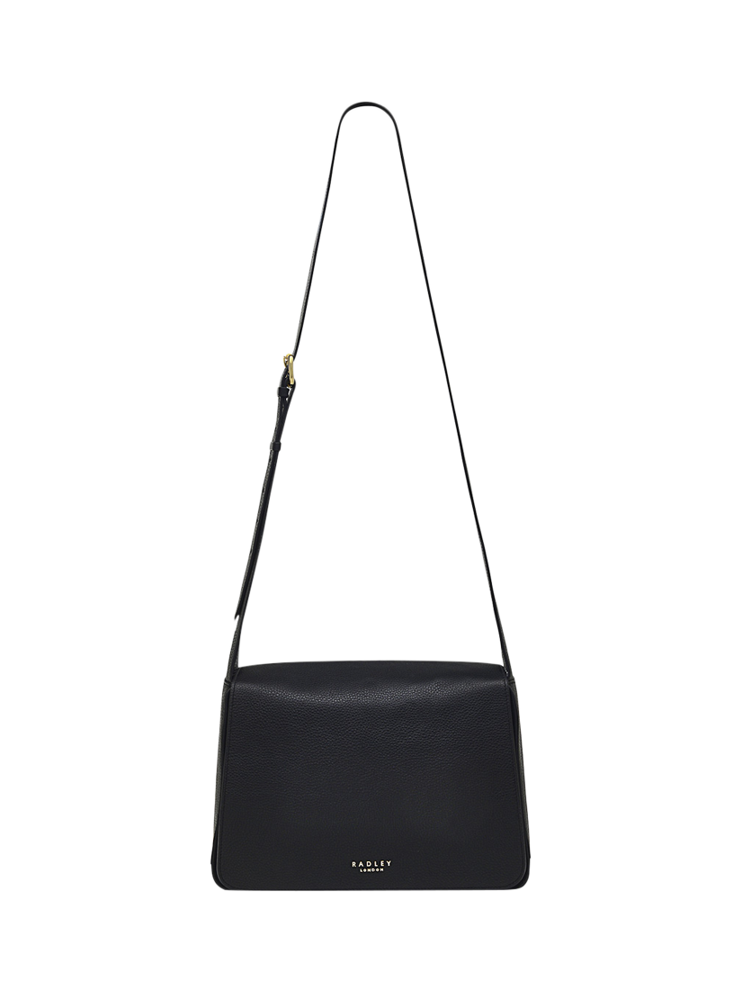 Radley Westwell Lane Large Flapover Cross Body Bag Black