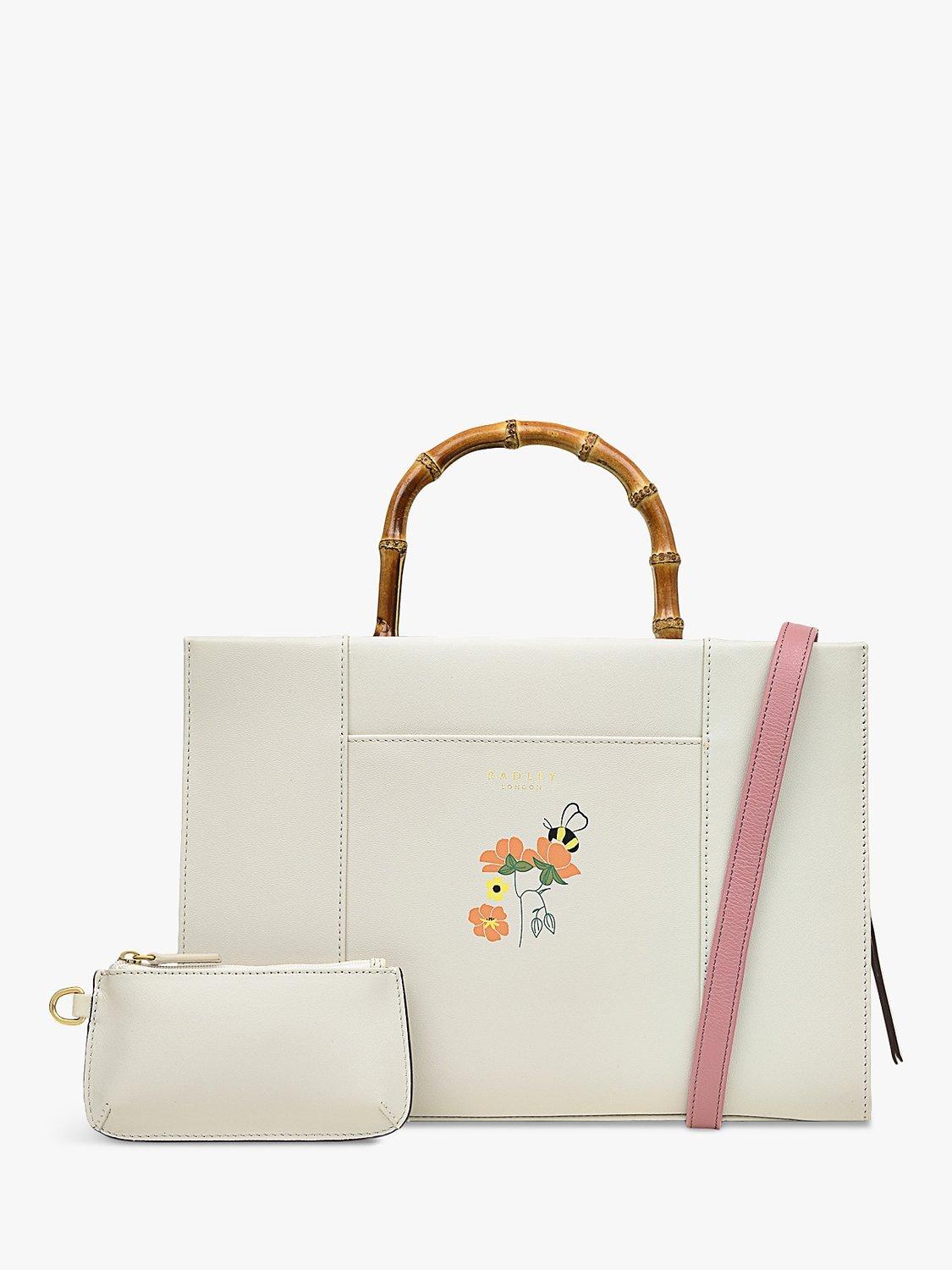 Product image 2 of 6, which shows Radley The Rhs Collection Medium Zip Top Multiway Bag, Chalk/Multi, One Size