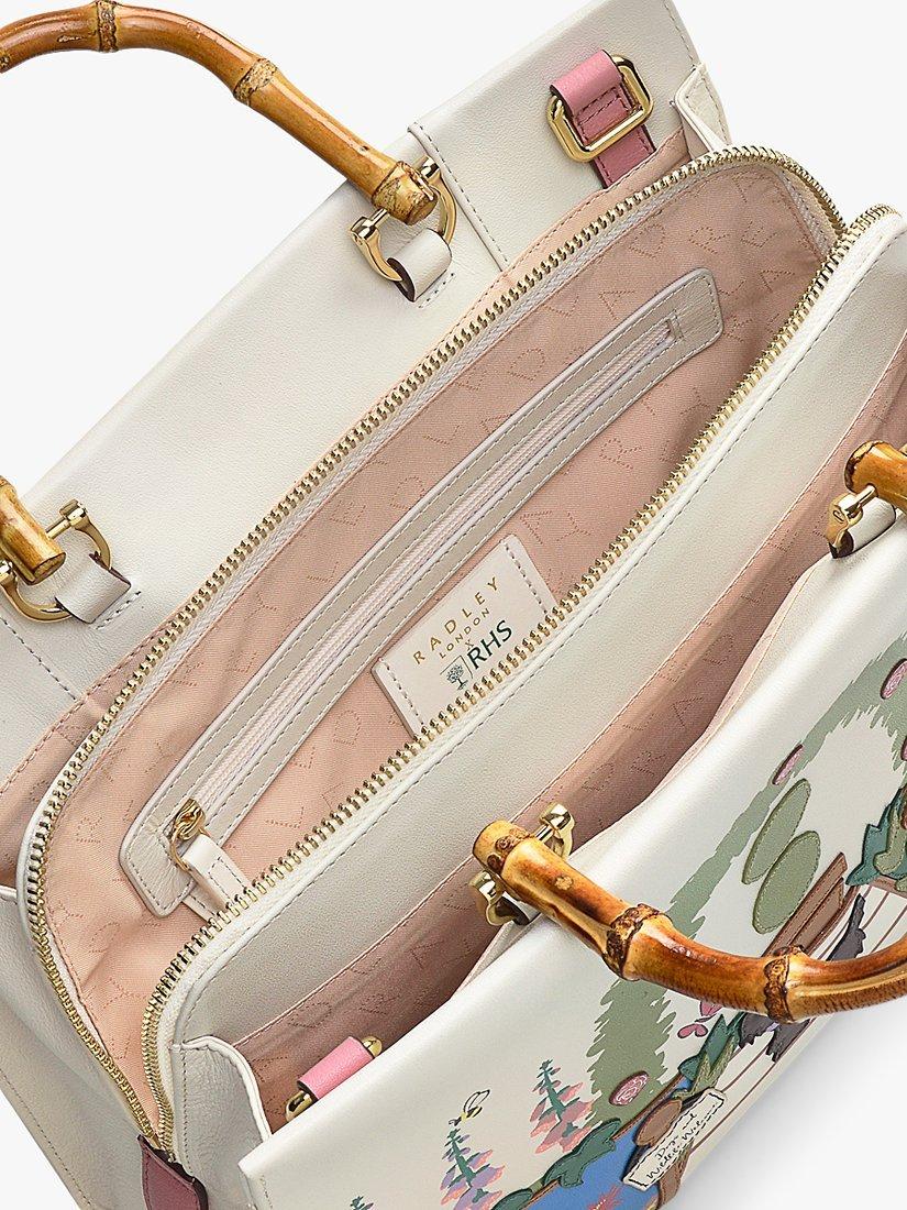 Product image 3 of 6, which shows Radley The Rhs Collection Medium Zip Top Multiway Bag, Chalk/Multi, One Size