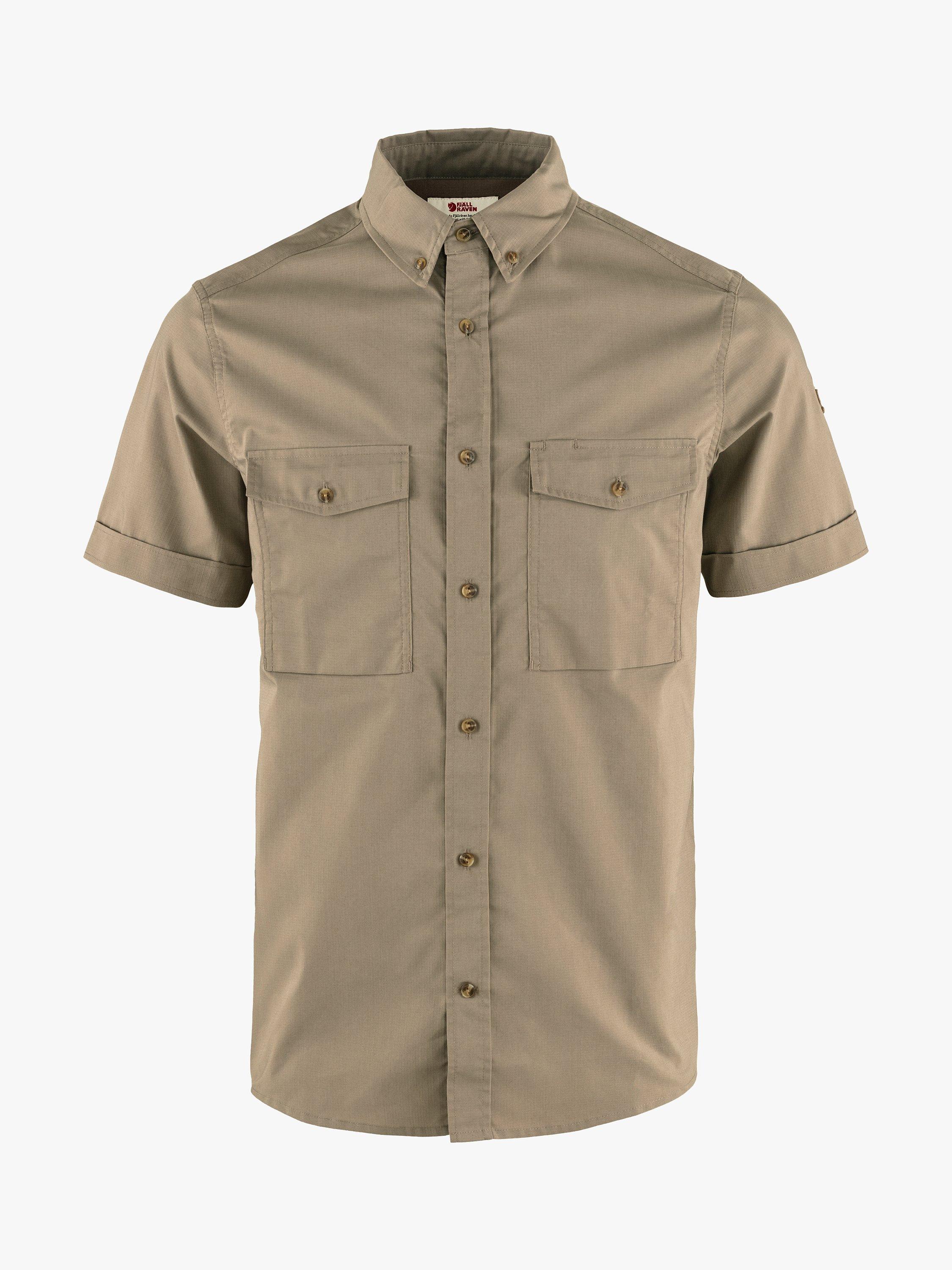 Fjällräven Ovik Air Stretch Short Sleeve Shirt, Brown