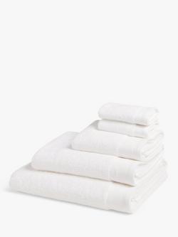 John Lewis Organic Cotton Towels, White