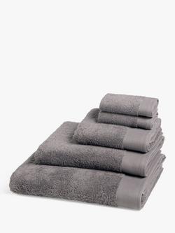 John Lewis Organic Cotton Towels, Steel