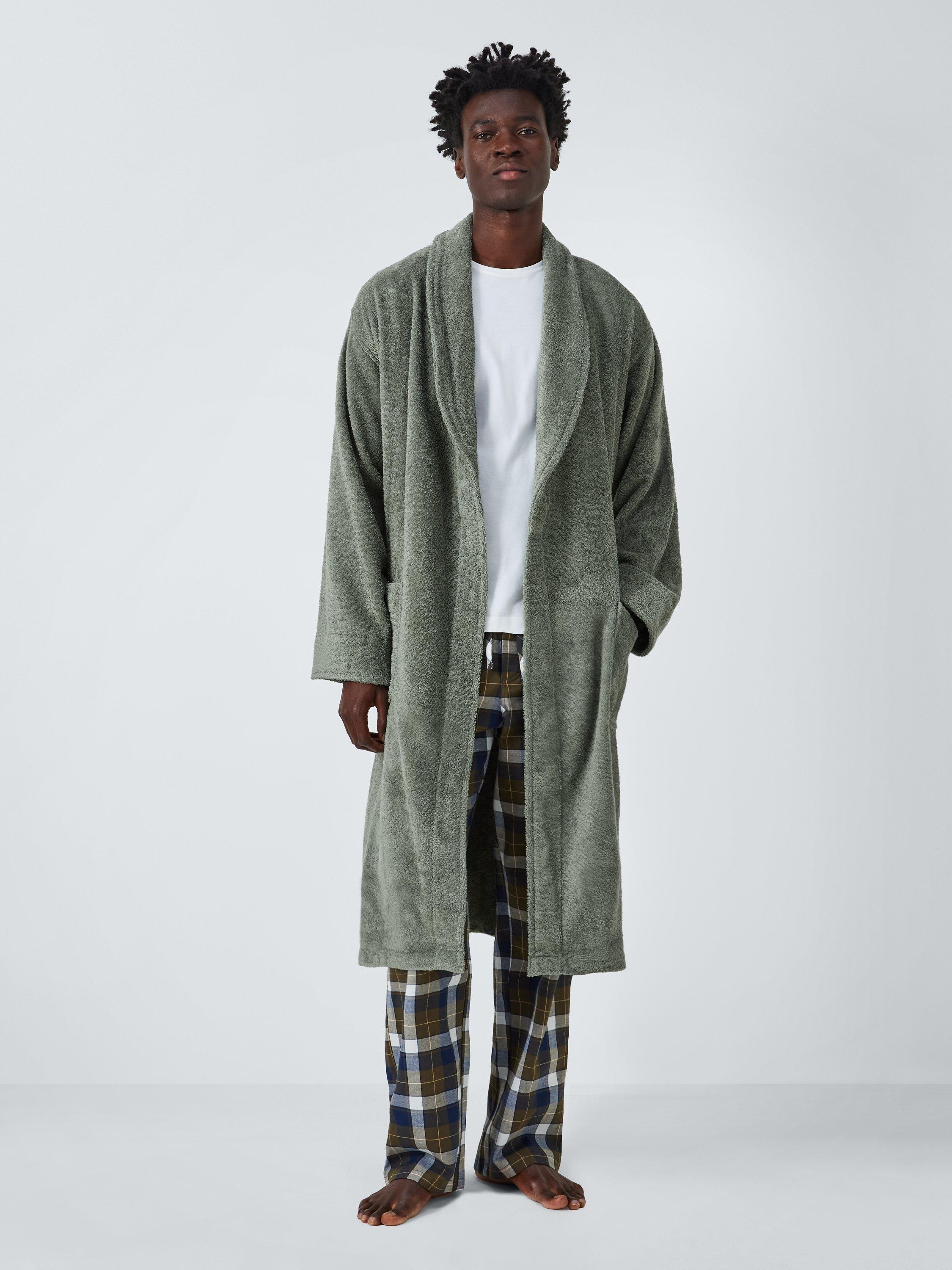 Product image 4 of 8, which shows John Lewis Egyptian Cotton Unisex Bath Robe, Rosemary, XS-S