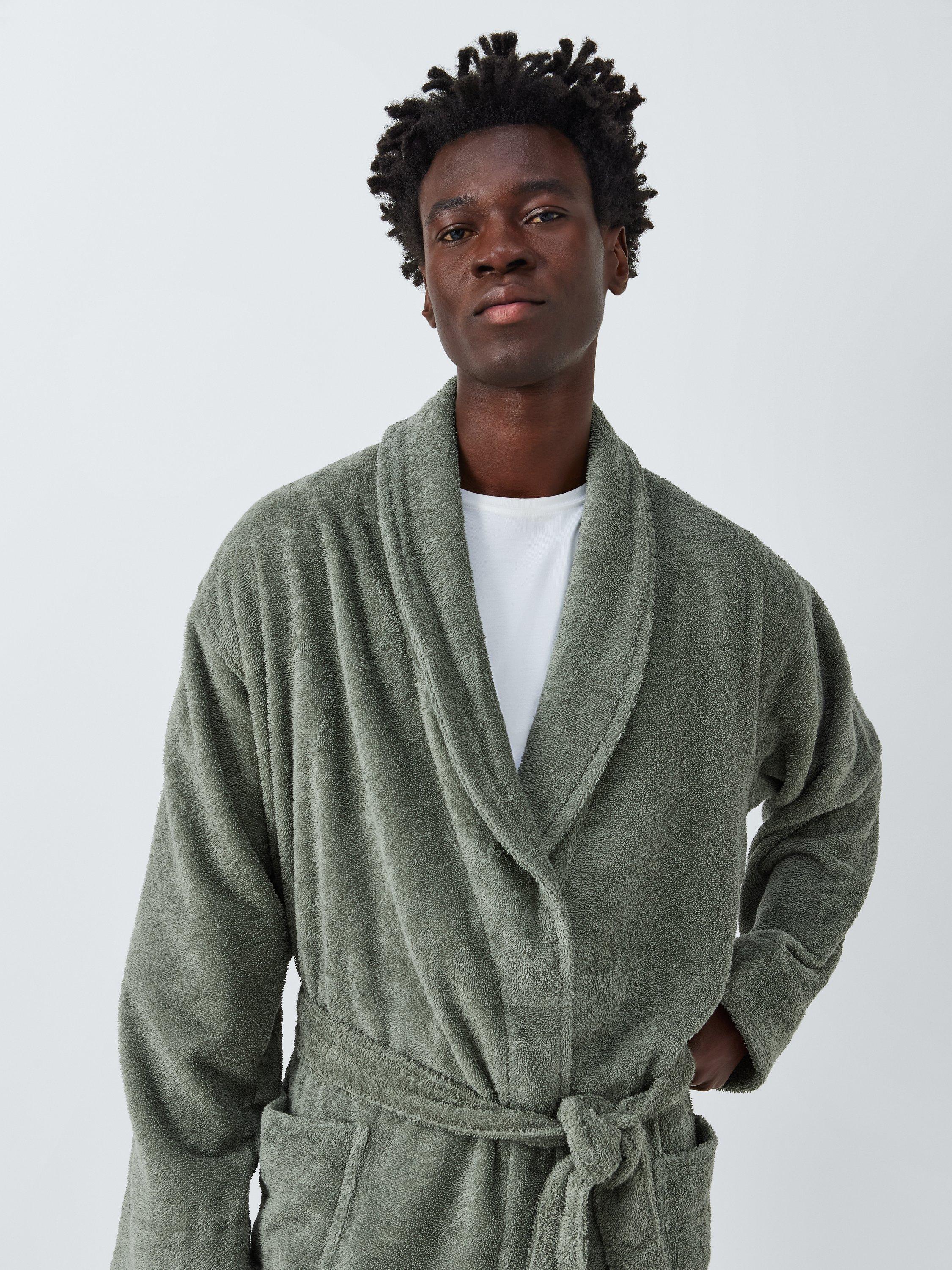 Product image 7 of 8, which shows John Lewis Egyptian Cotton Unisex Bath Robe, Rosemary, XS-S