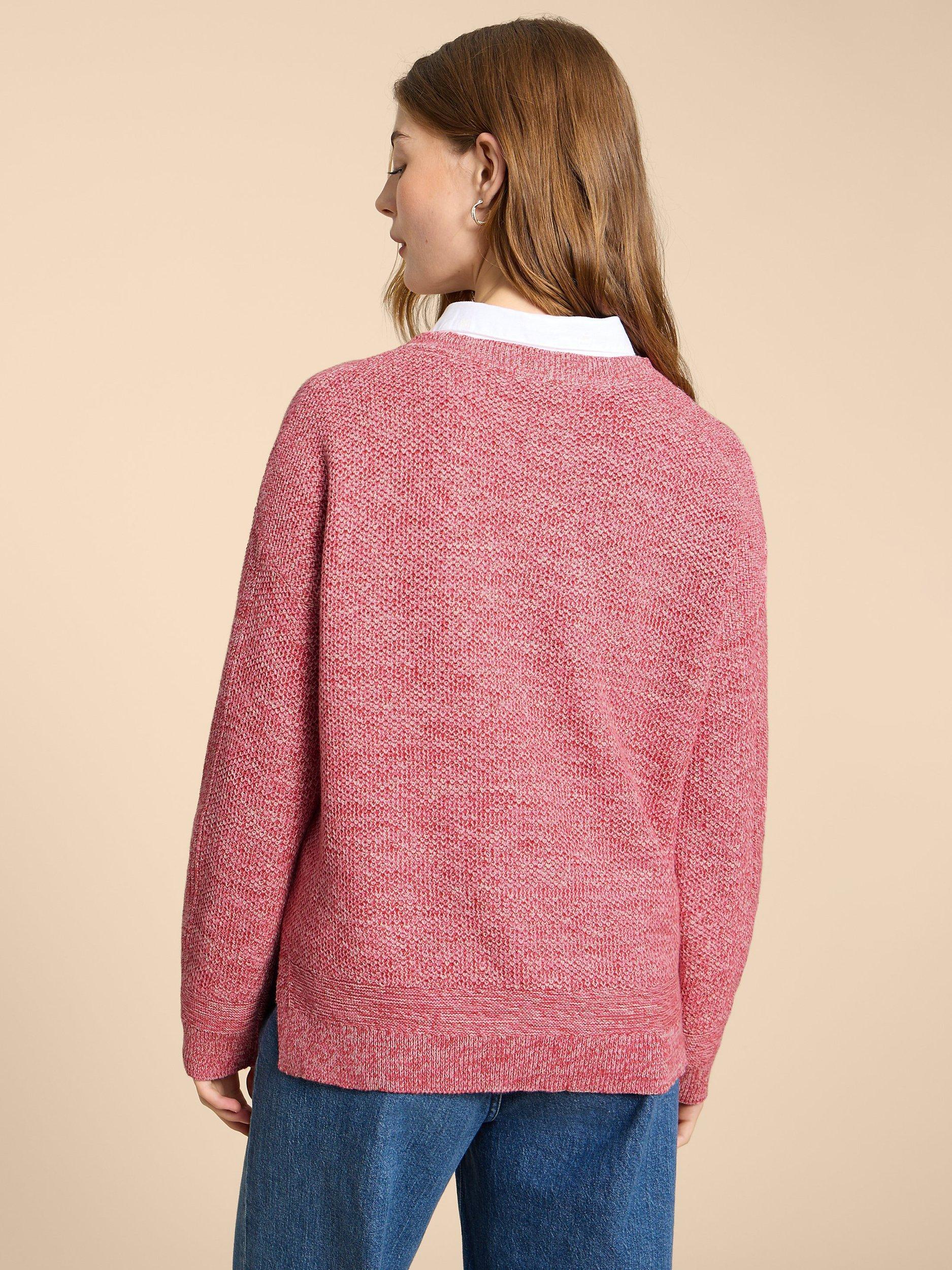 Product image 2 of 7, which shows White Stuff Petite Northbank Organic Cotton Jumper, Pink, 20