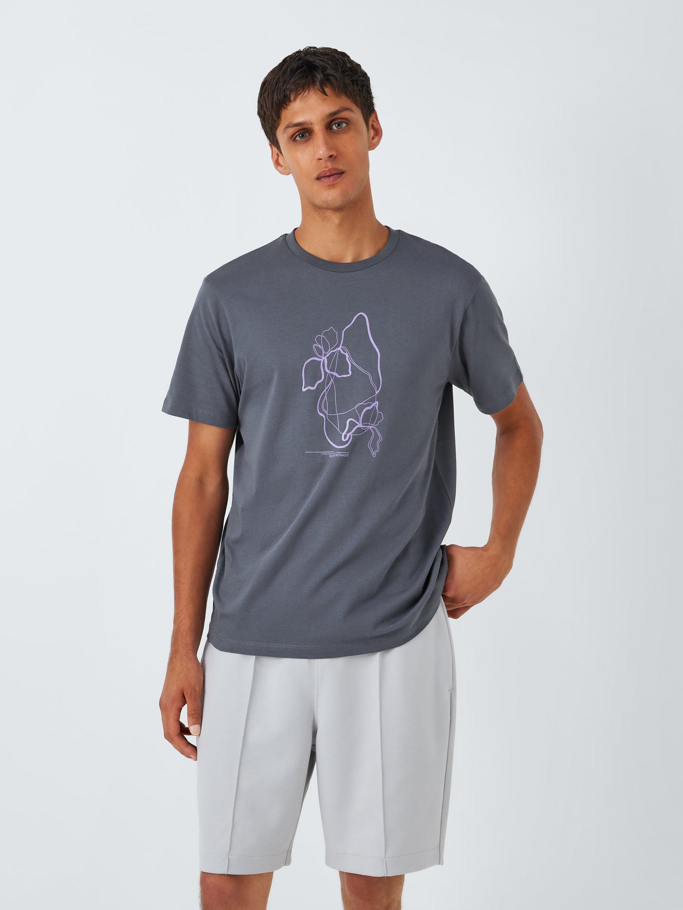 Kin Botanical T Shirt Grey Purple