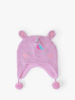 Angels by Accessorize Kids' Unicorn Knit Hat, Lilac/Multi, Lilac/Multi