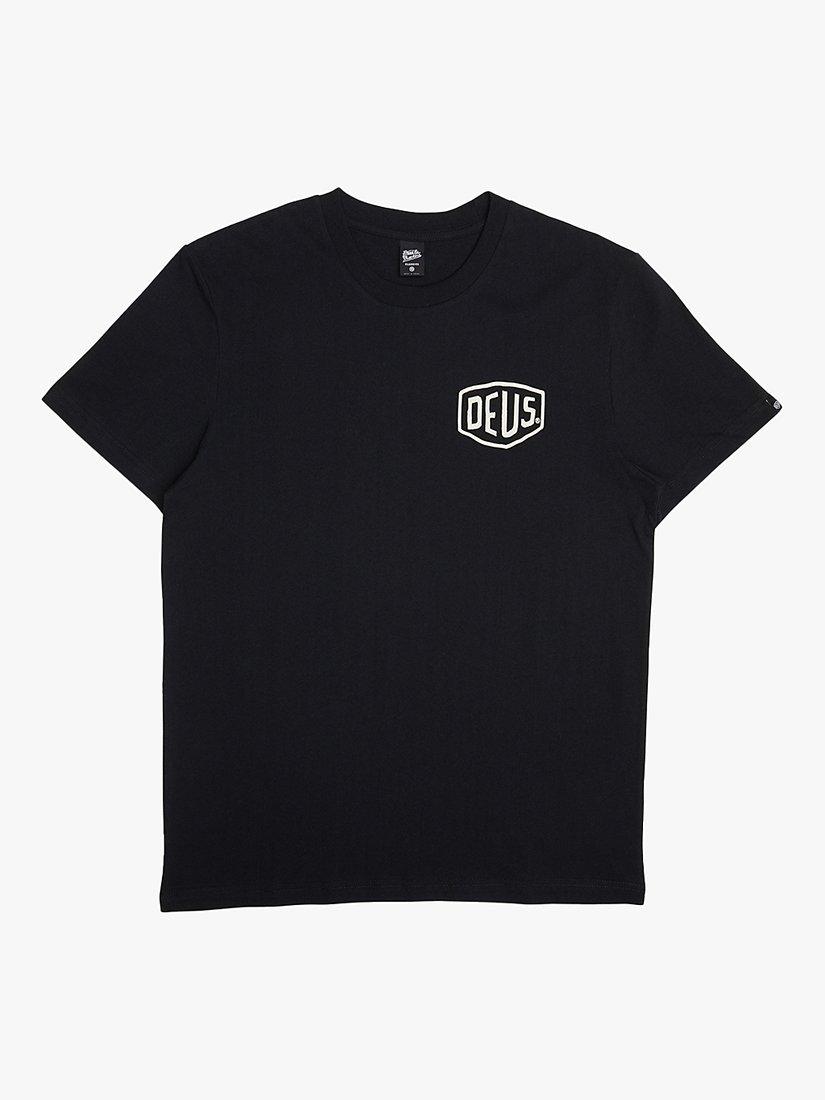 Deus ex Machina Organic Cotton Classic Parilla T-Shirt, Black