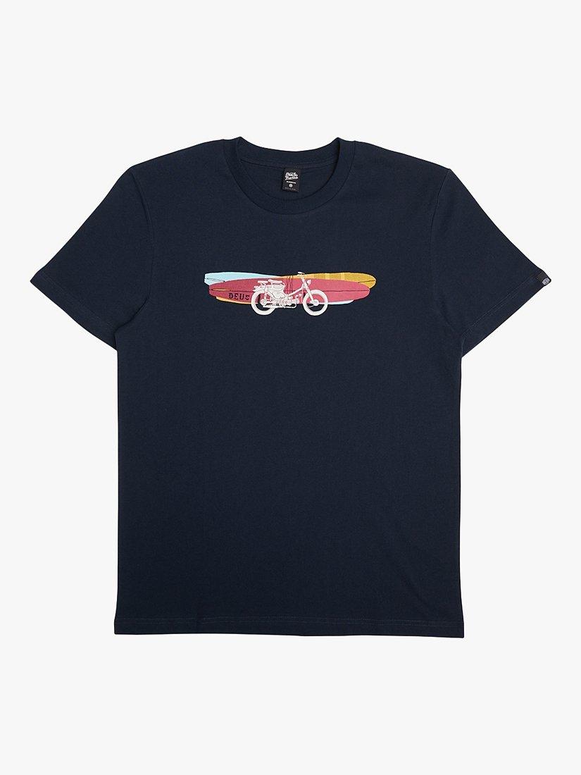 Deus ex Machina Seasider Classic Print T-Shirt, Navy