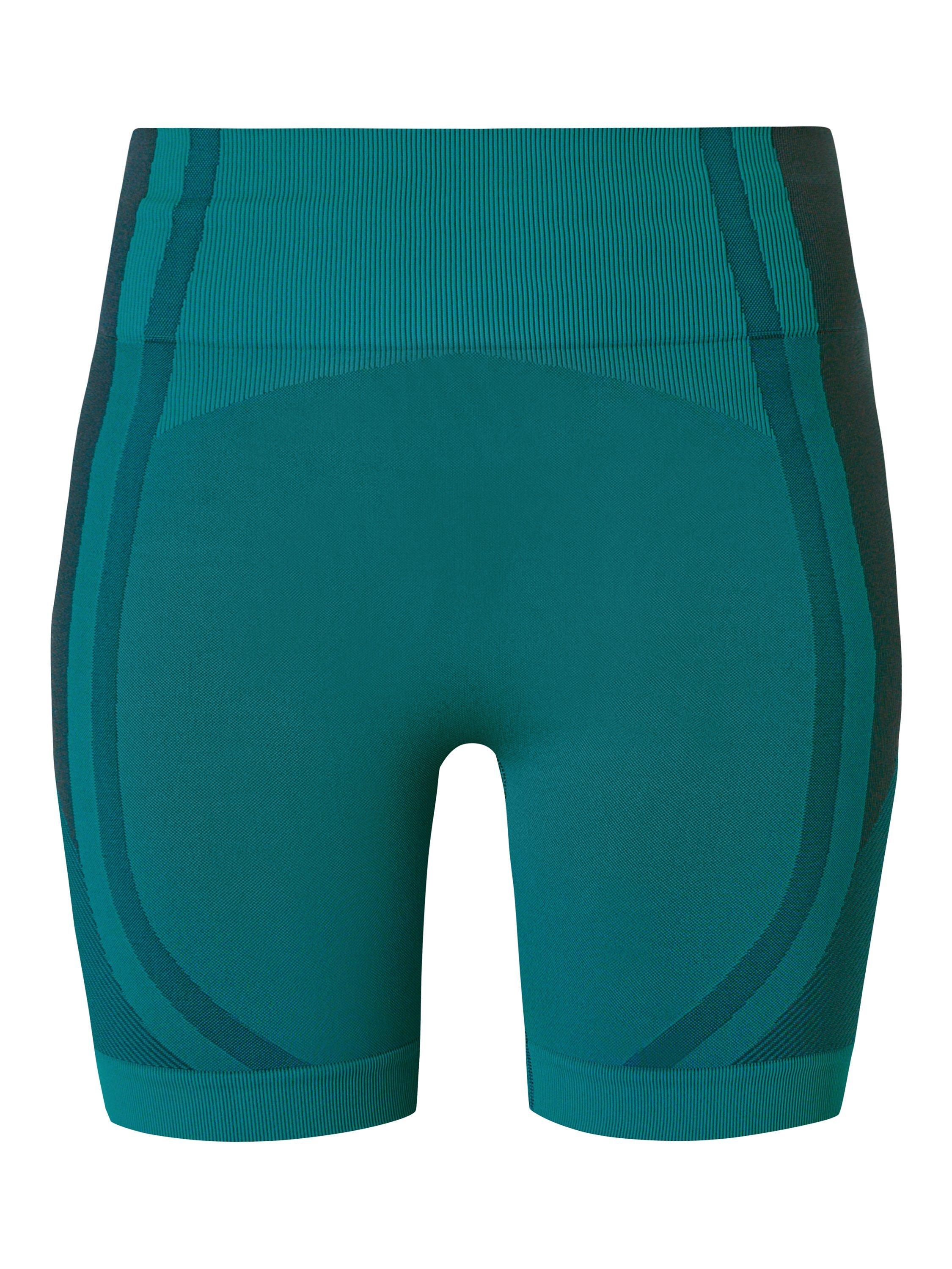 Product image 5 of 5, which shows Sweaty Betty Silhouette Sculpt Seamless Workout Shorts, Reef Teal Blue, XS