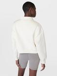 Sweaty Betty  Powerhouse Cropped Collared Sweatshirt, Lily White