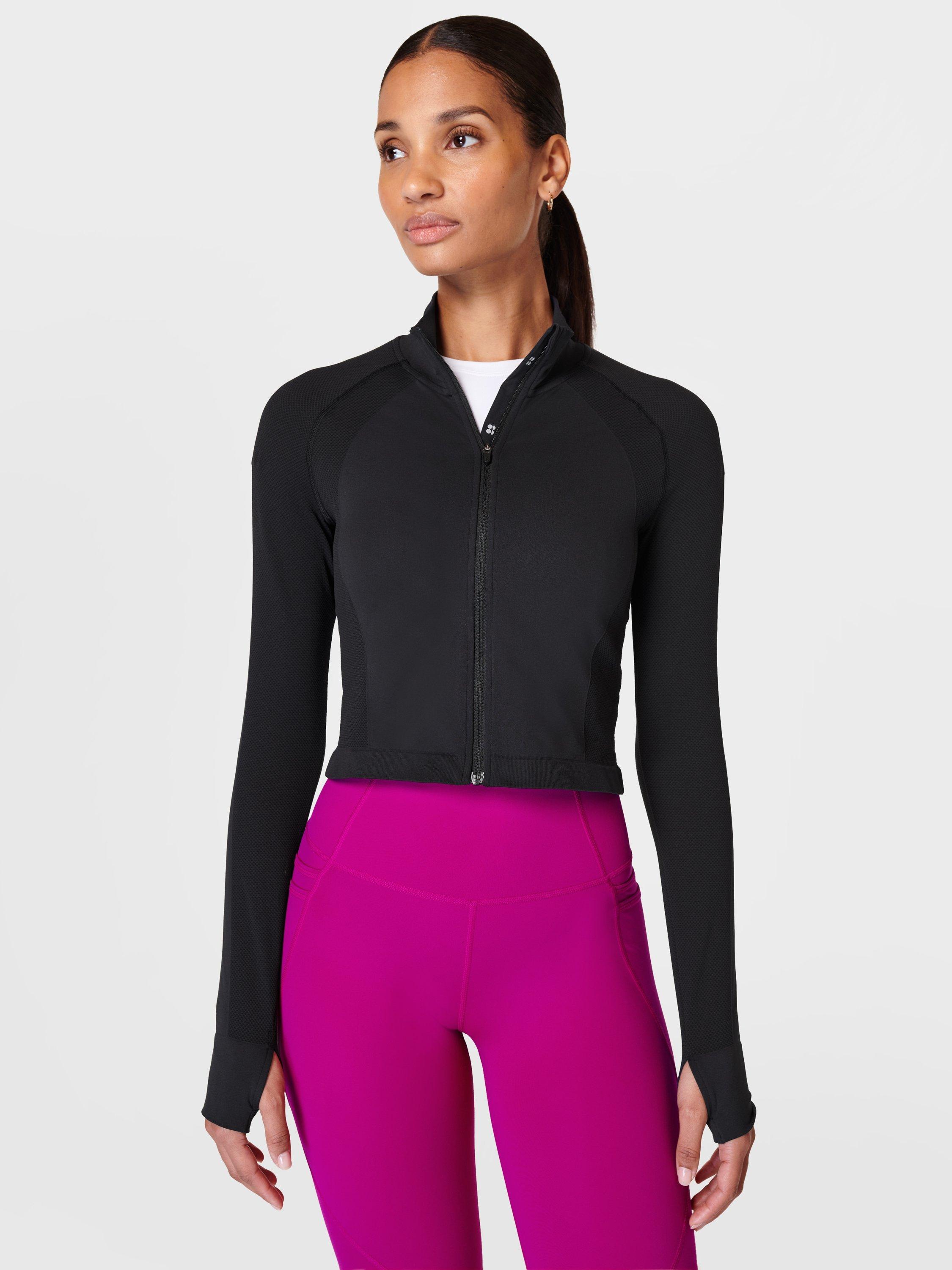 Zip up gym top sale