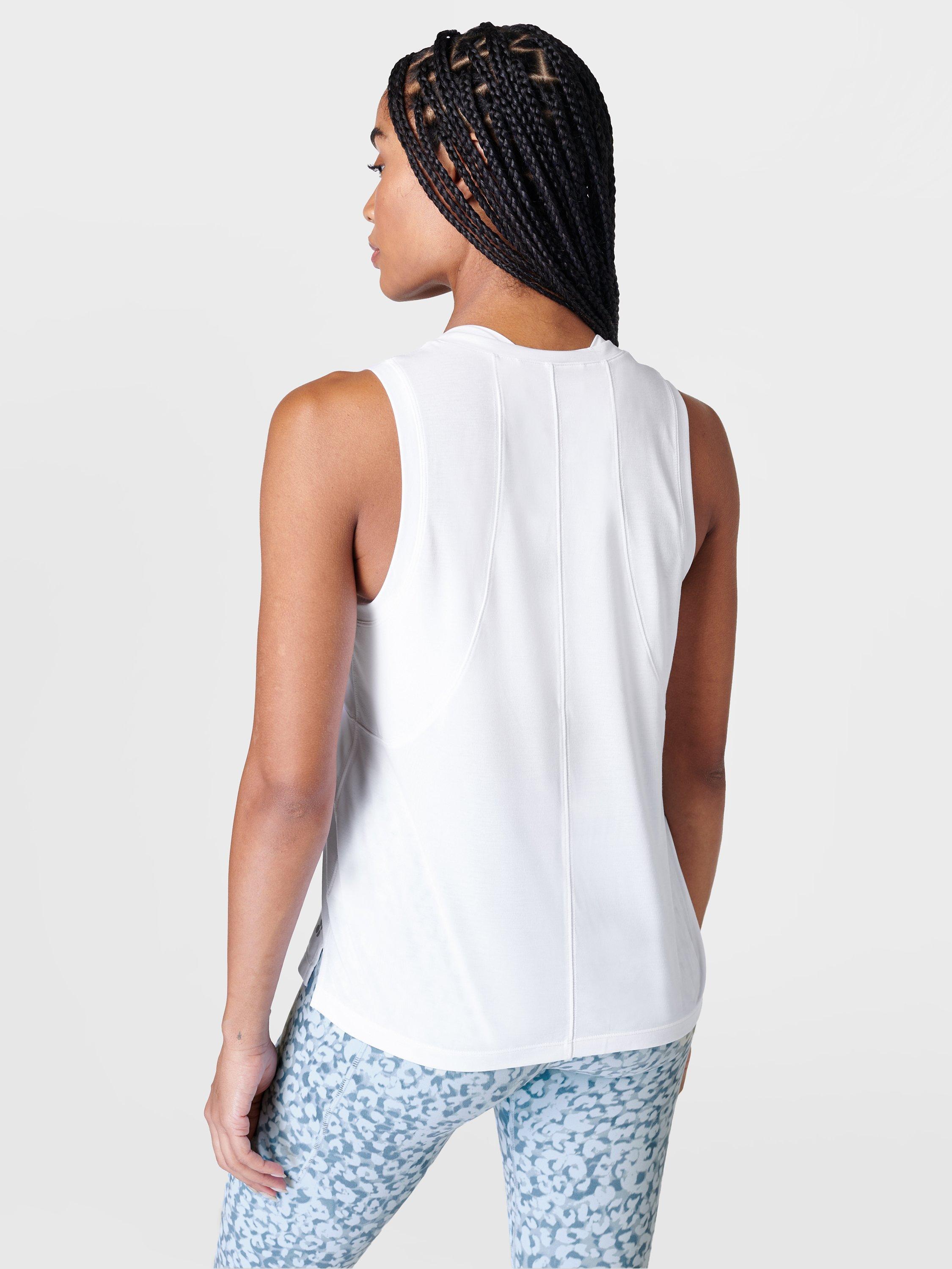 Sweaty Betty Soft Flow Studio Tank Top, White, XXS