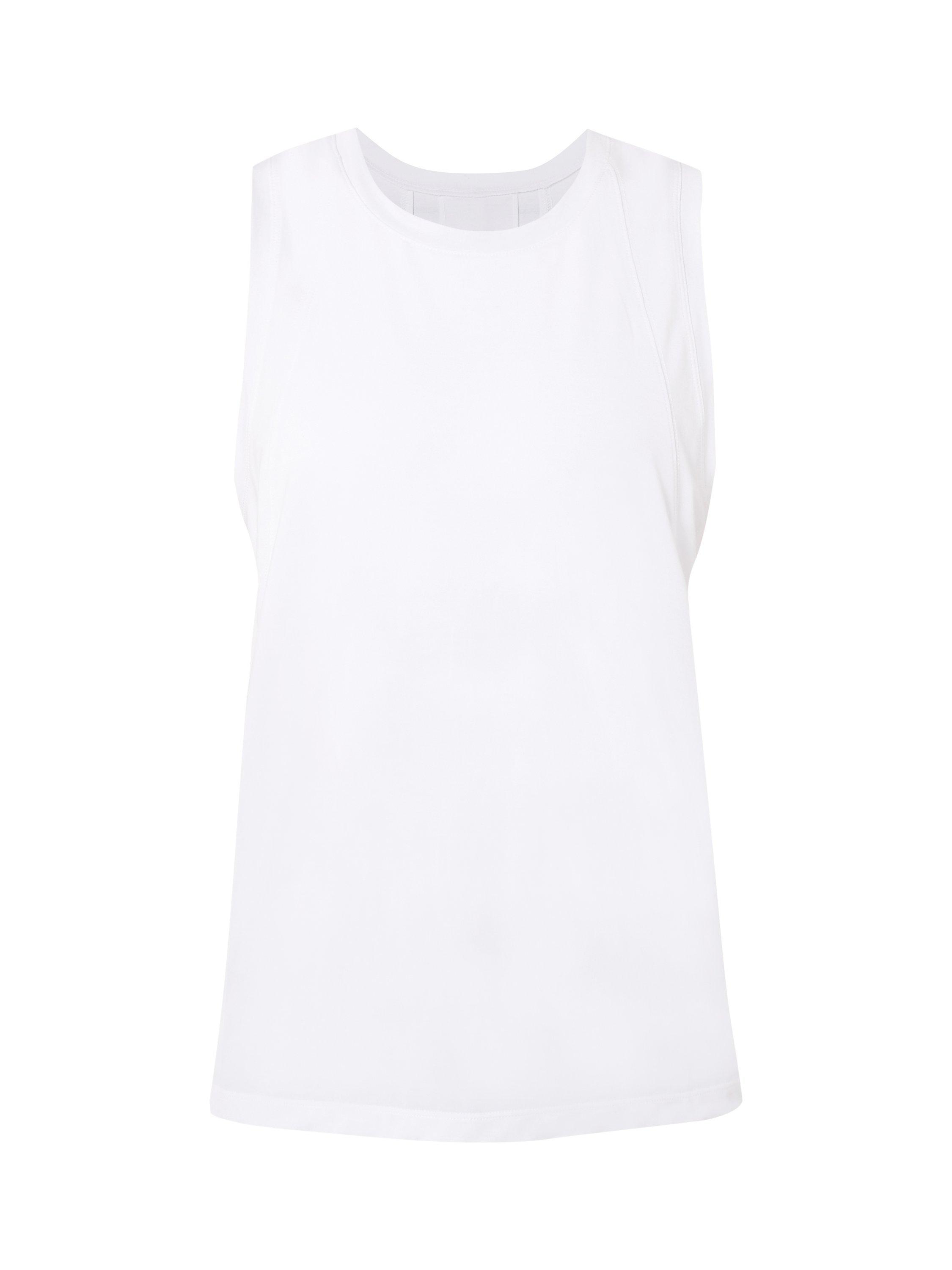 Sweaty Betty Soft Flow Studio Tank Top, White, XXS