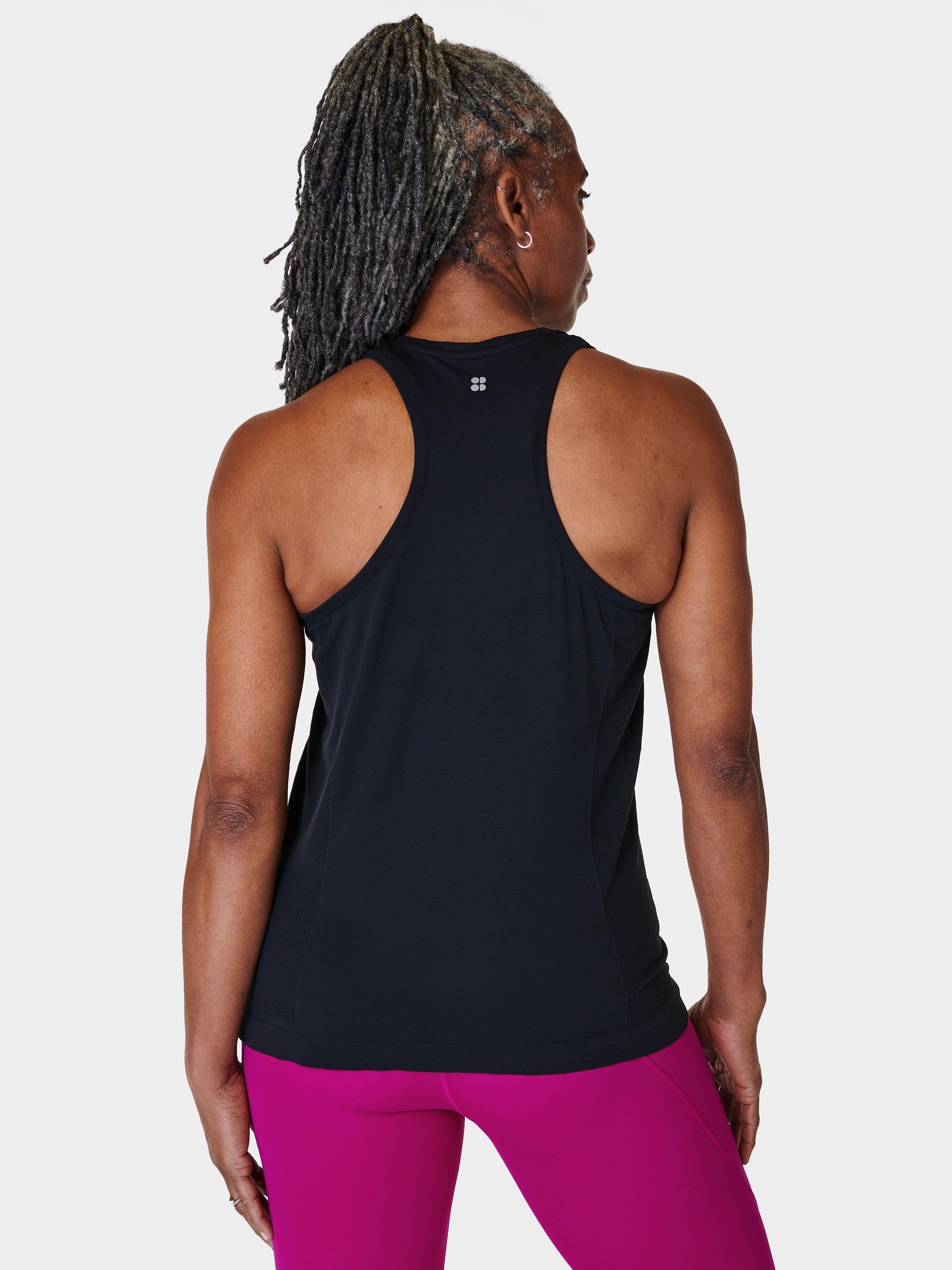 Product image 2 of 5, which shows Sweaty Betty Athlete Seamless Gym Vest, Black, XS-S