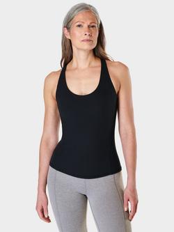 Sweaty Betty Super Soft Sleek Racerback Bra Tank - view 2, Black