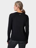 Sweaty Betty Athlete Seamless Long Sleeve Gym Top, Black