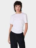 Sweaty Betty Bodice Detail Organic Cotton Blend T-Shirt, White