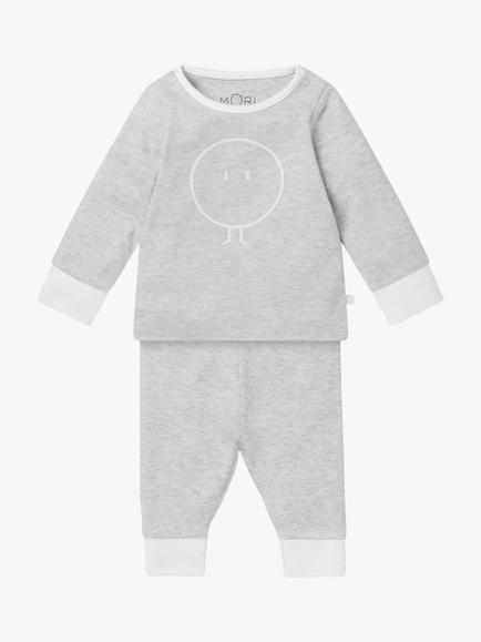 MORI Baby Snoozy Pyjamas, Grey - view 2, Grey