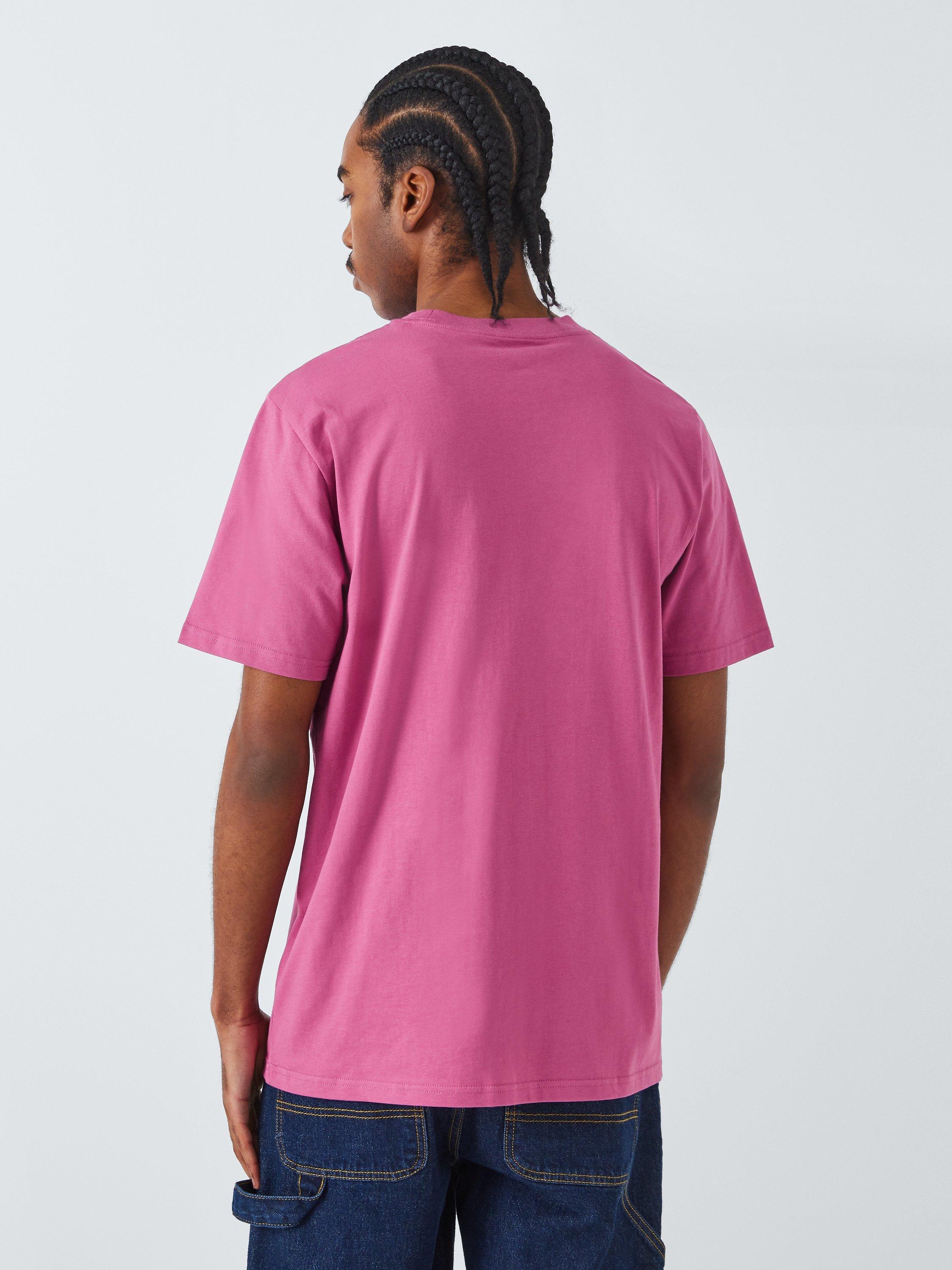 Carhartt WIP Short Sleeve Script T-Shirt, Magenta/Black