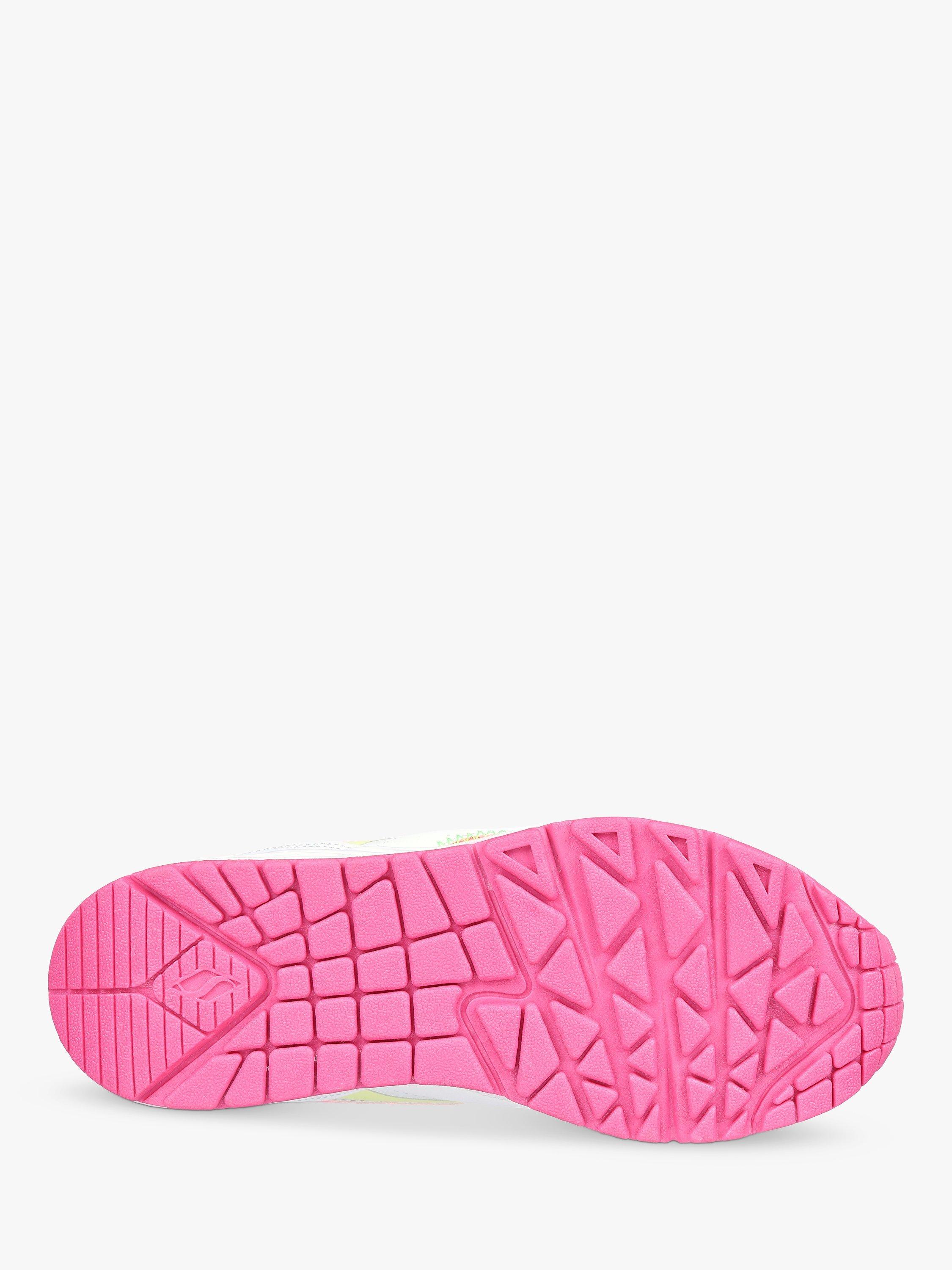 Product image 4 of 5, which shows Skechers Kids' Street Uno Gen1 Colour Surge Lace-Up Trainers, White/Multi, EU31