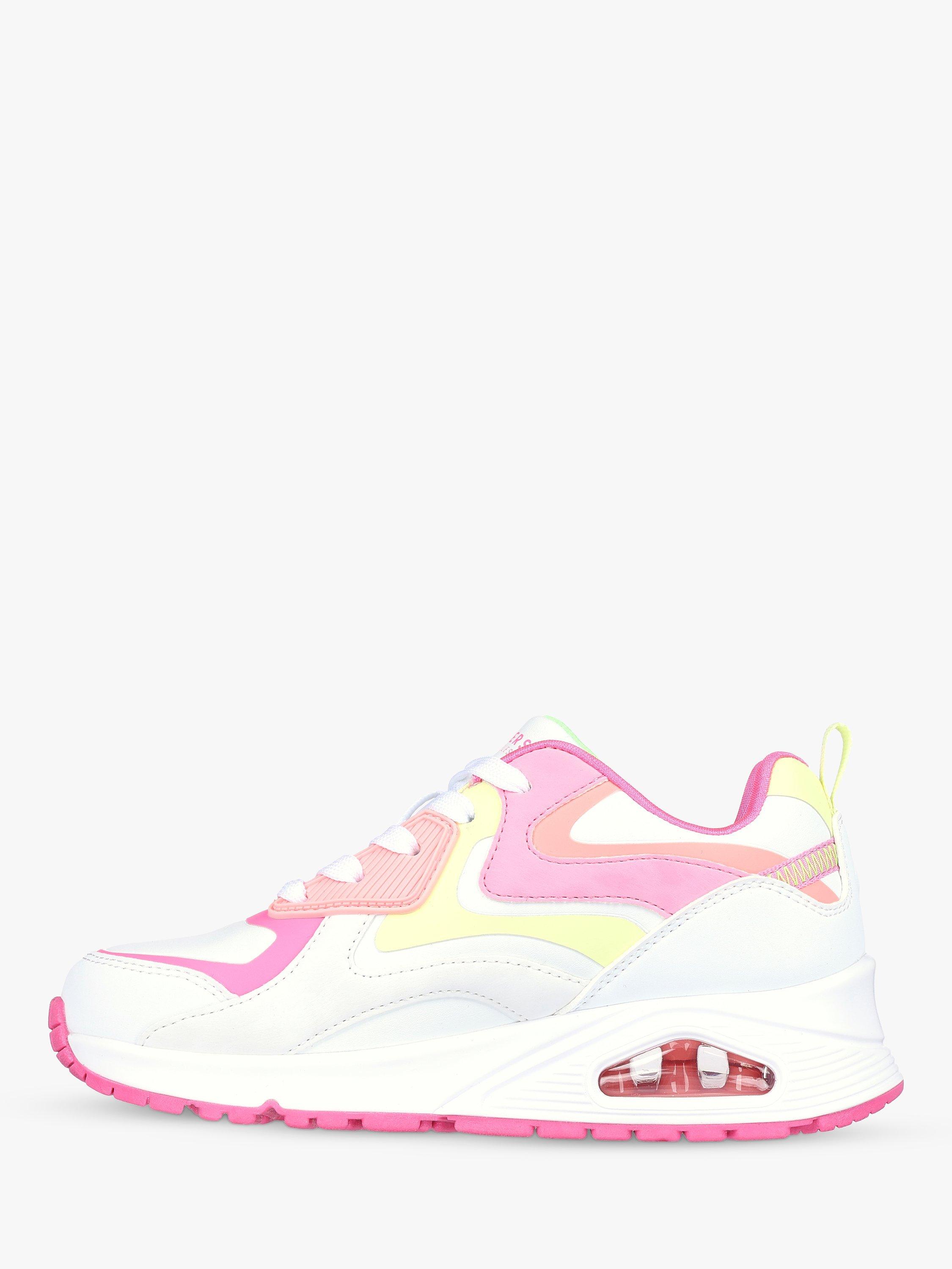 Product image 5 of 5, which shows Skechers Kids' Street Uno Gen1 Colour Surge Lace-Up Trainers, White/Multi, EU31