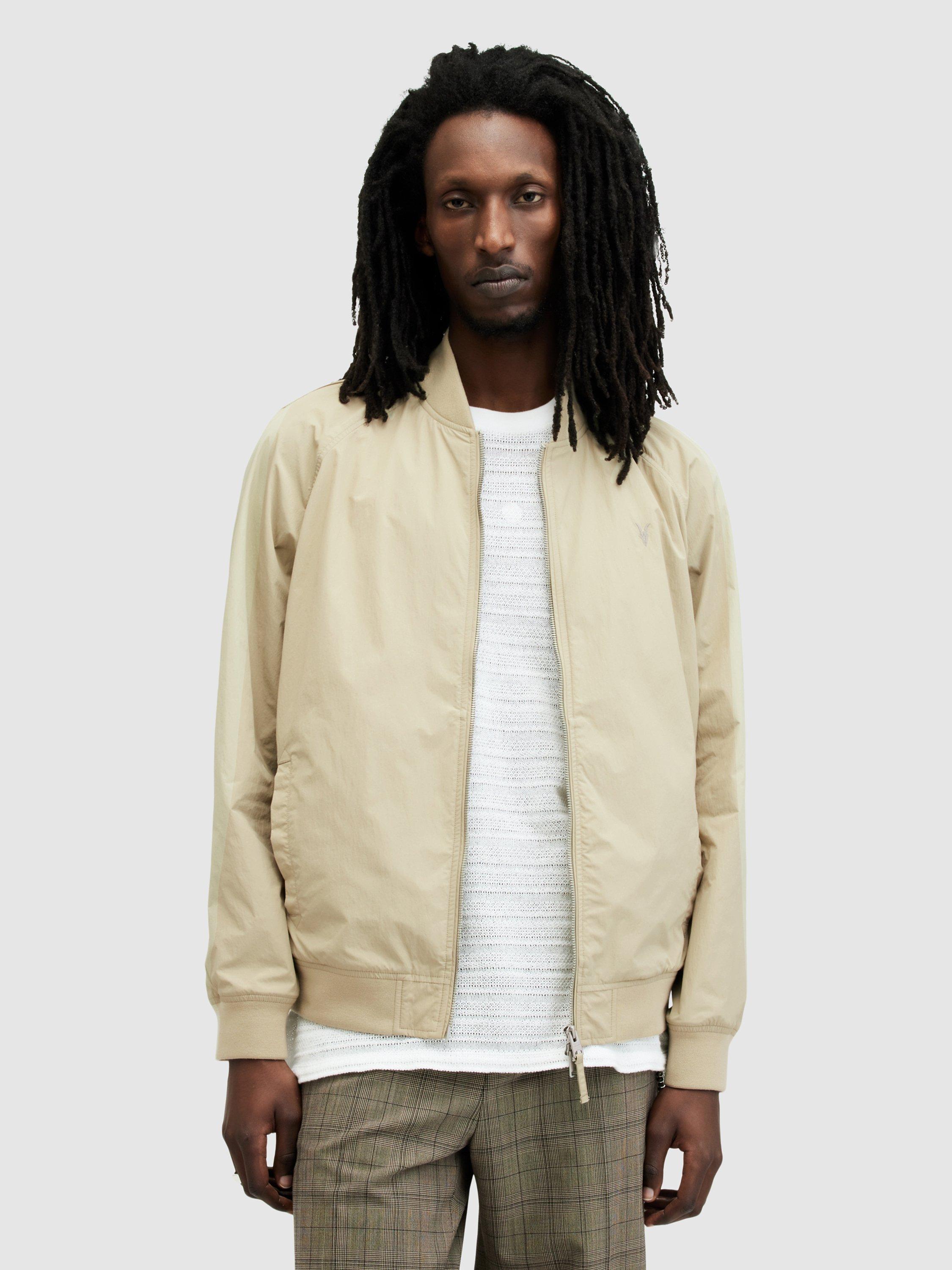 AllSaints Waylan Bomber Jacket, Stone Beige