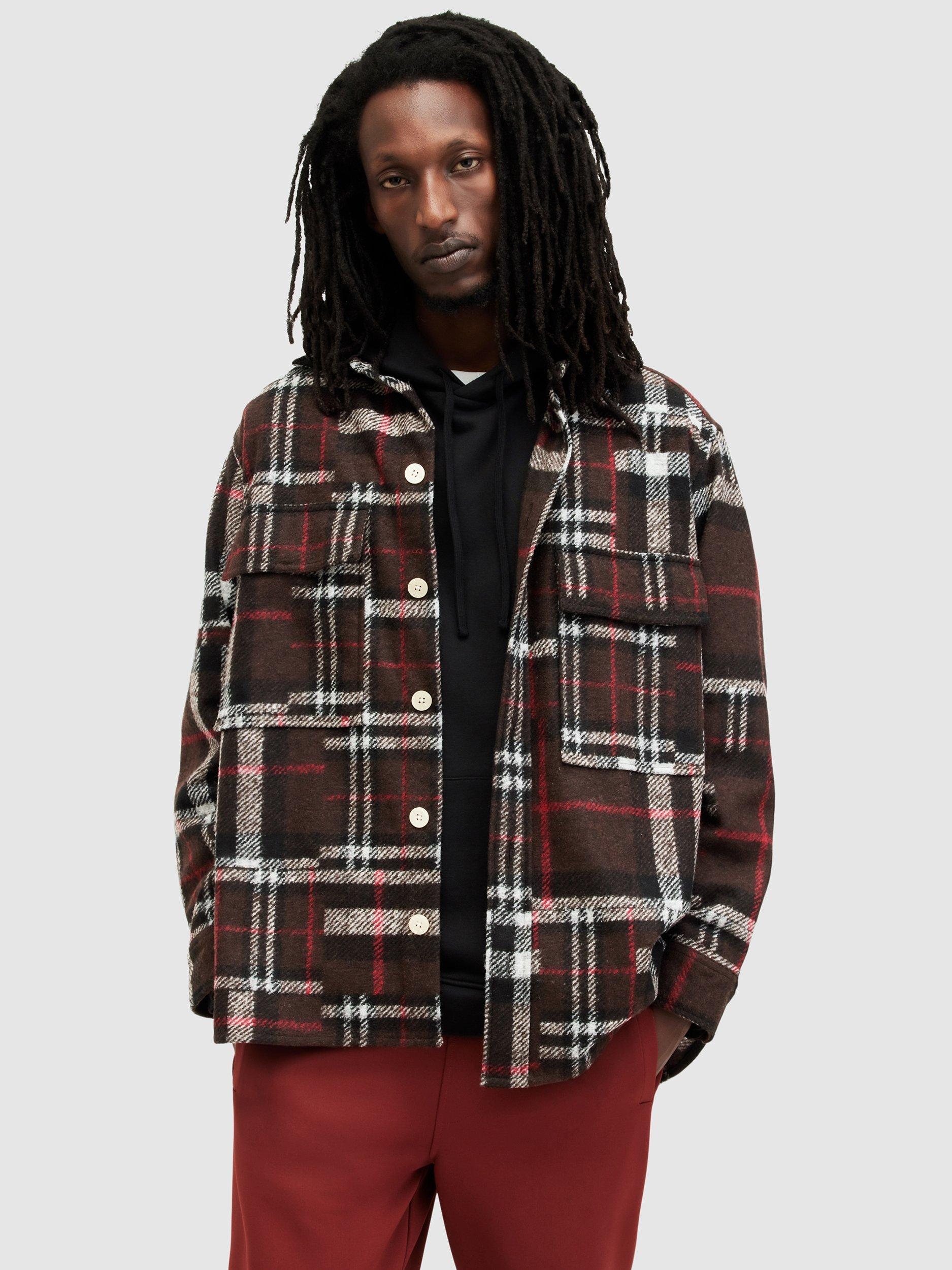 AllSaints Redwood Wool Blend Shirt, Multi