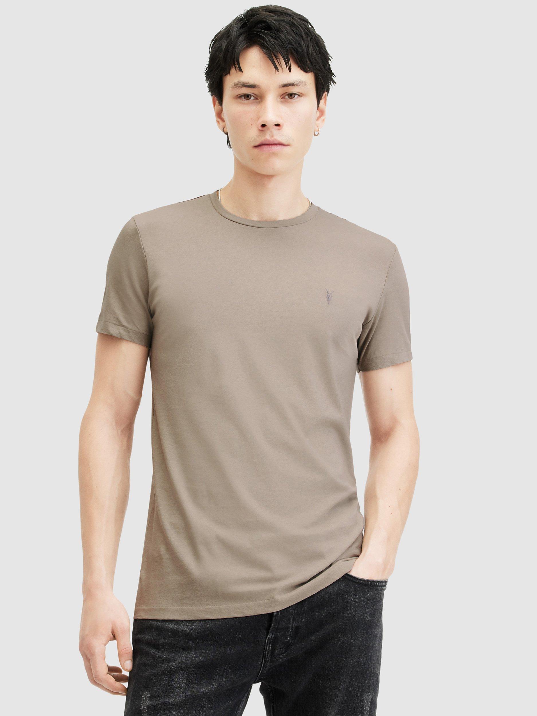 AllSaints Tonic Organic Cotton T-Shirt, Chestnut Taupe