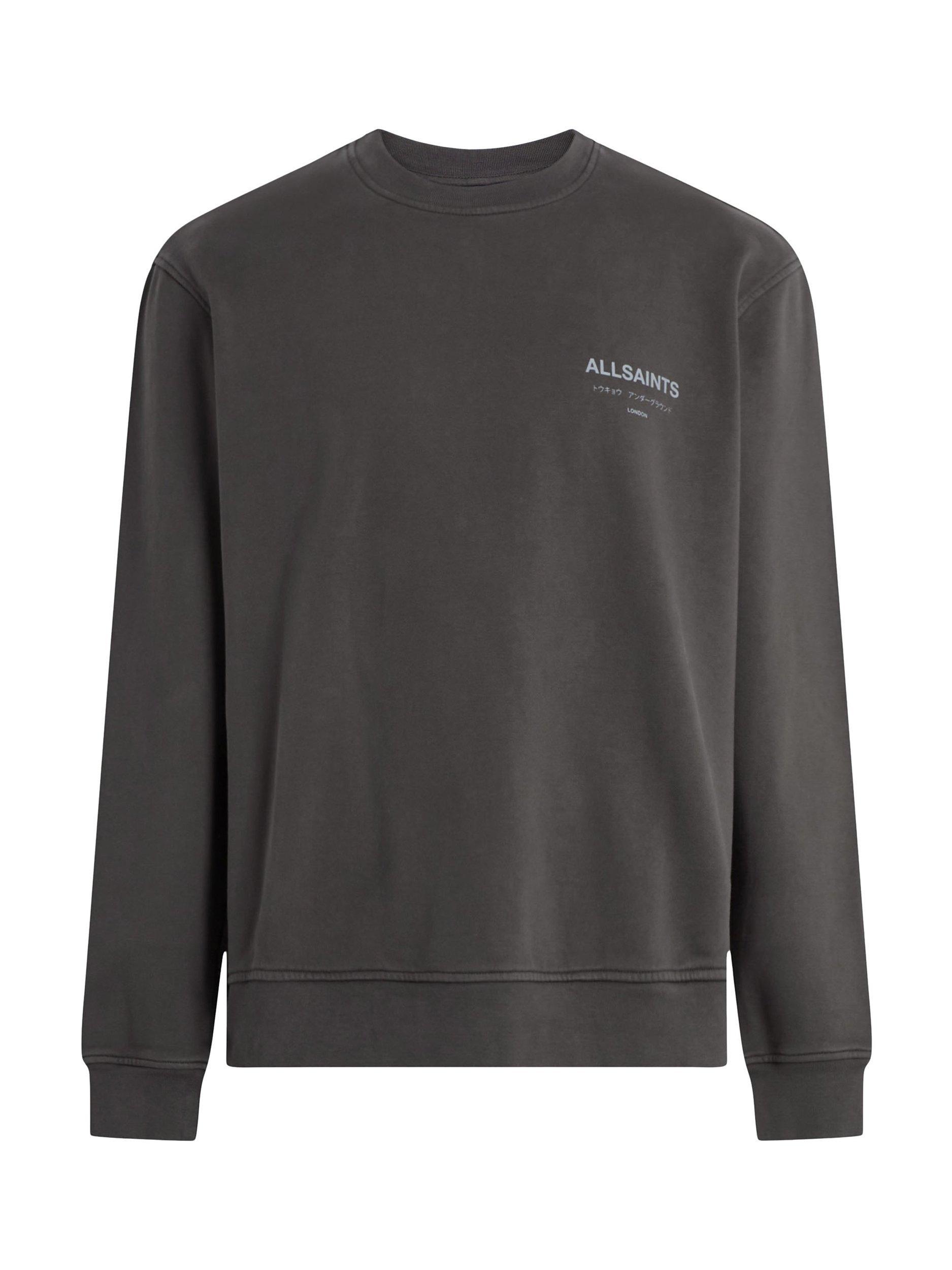 Product image 4 of 7, which shows AllSaints Organic Cotton Underground Sweatshirt, Shaded Grey, XS