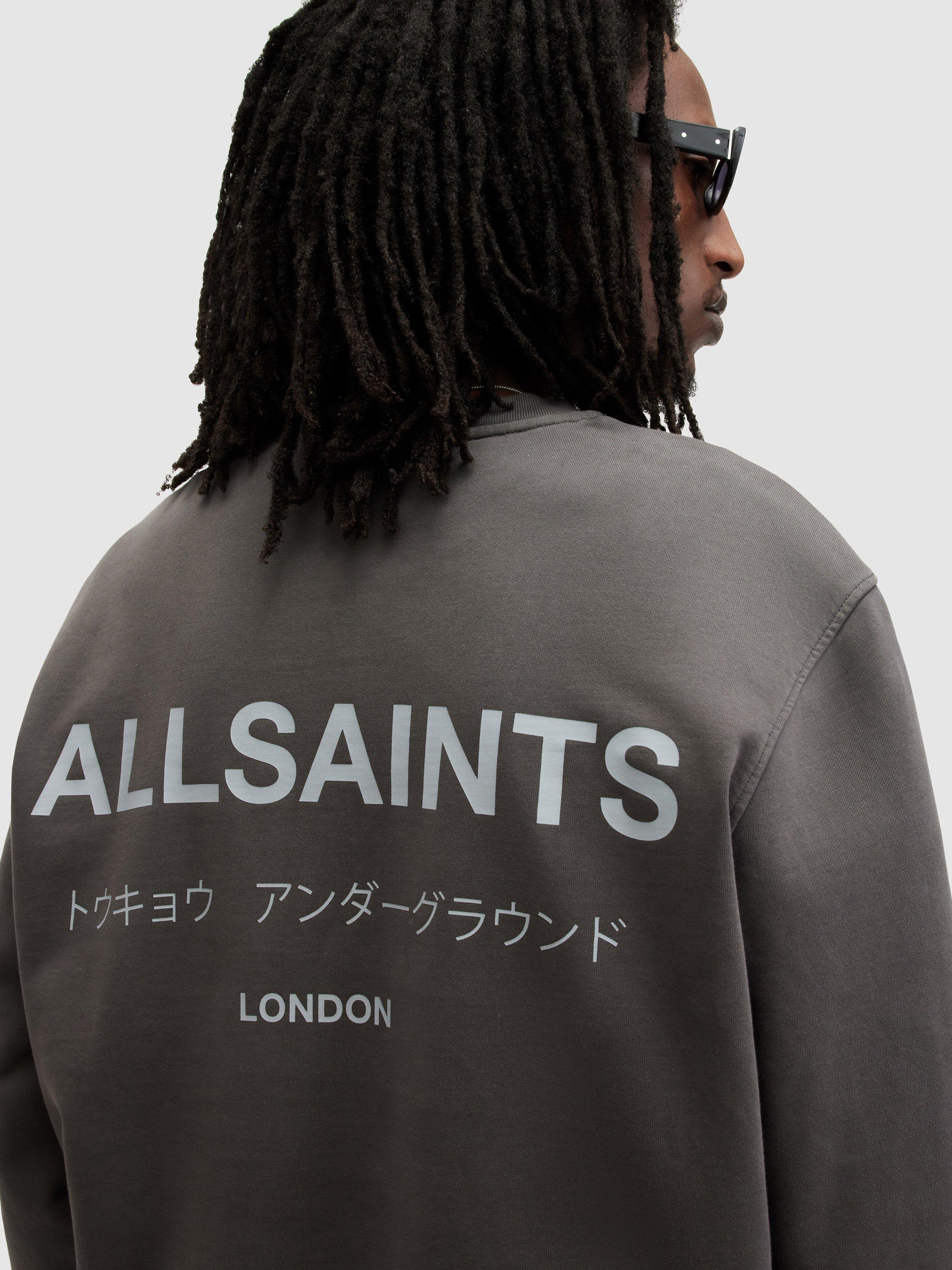 Product image 6 of 7, which shows AllSaints Organic Cotton Underground Sweatshirt, Shaded Grey, XS