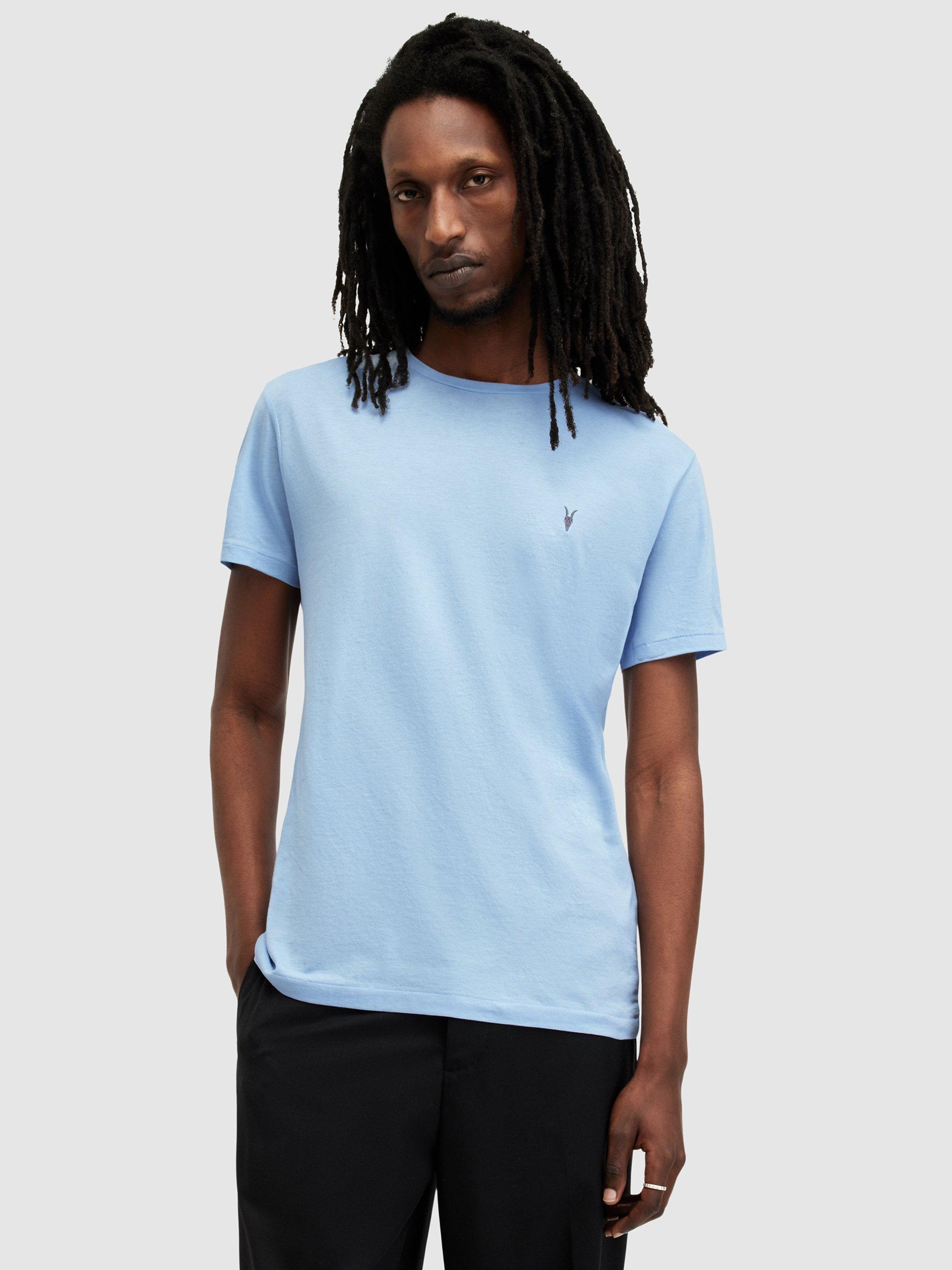 AllSaints Tonic Crew Neck T-Shirt, Blizzard Blue