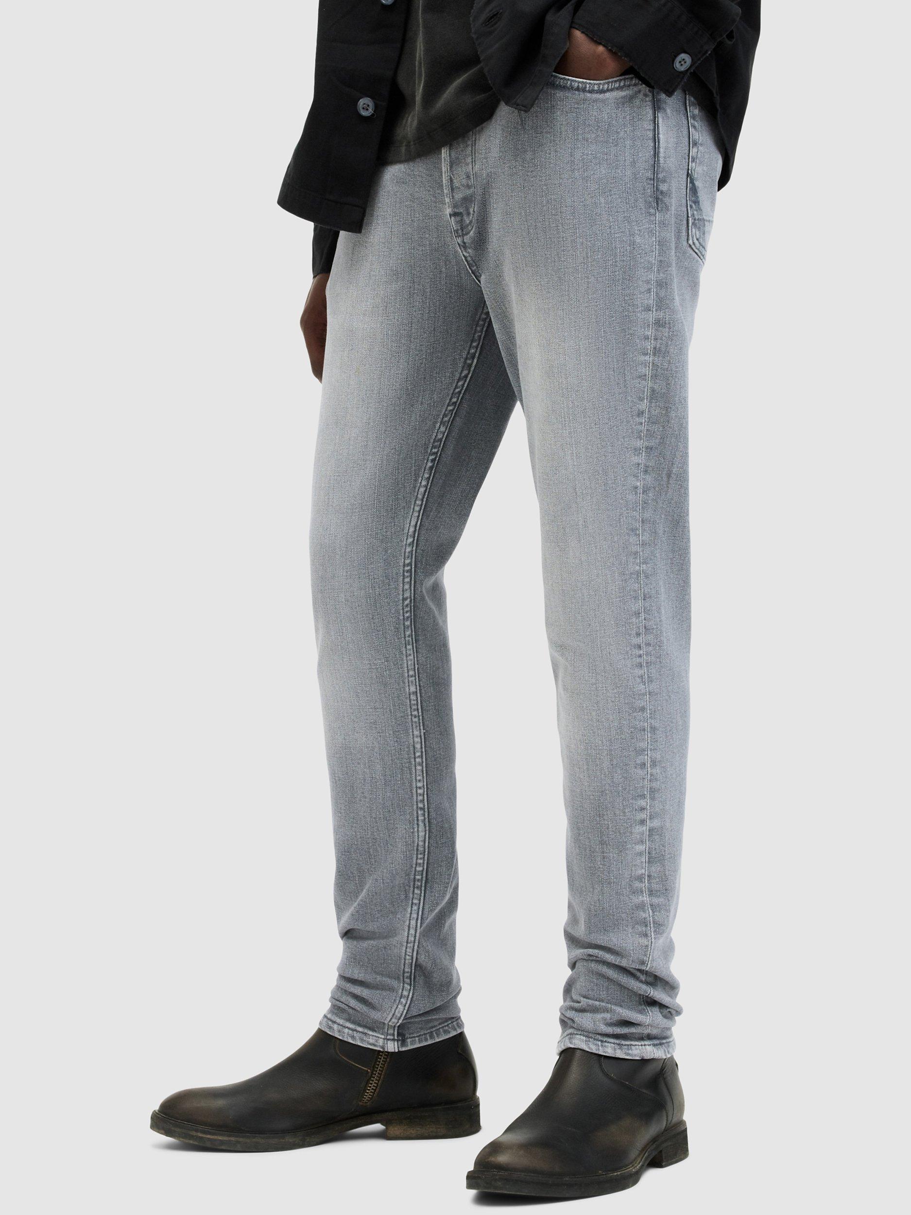 AllSaints Cigarette Slim Fit Jeans, Grey