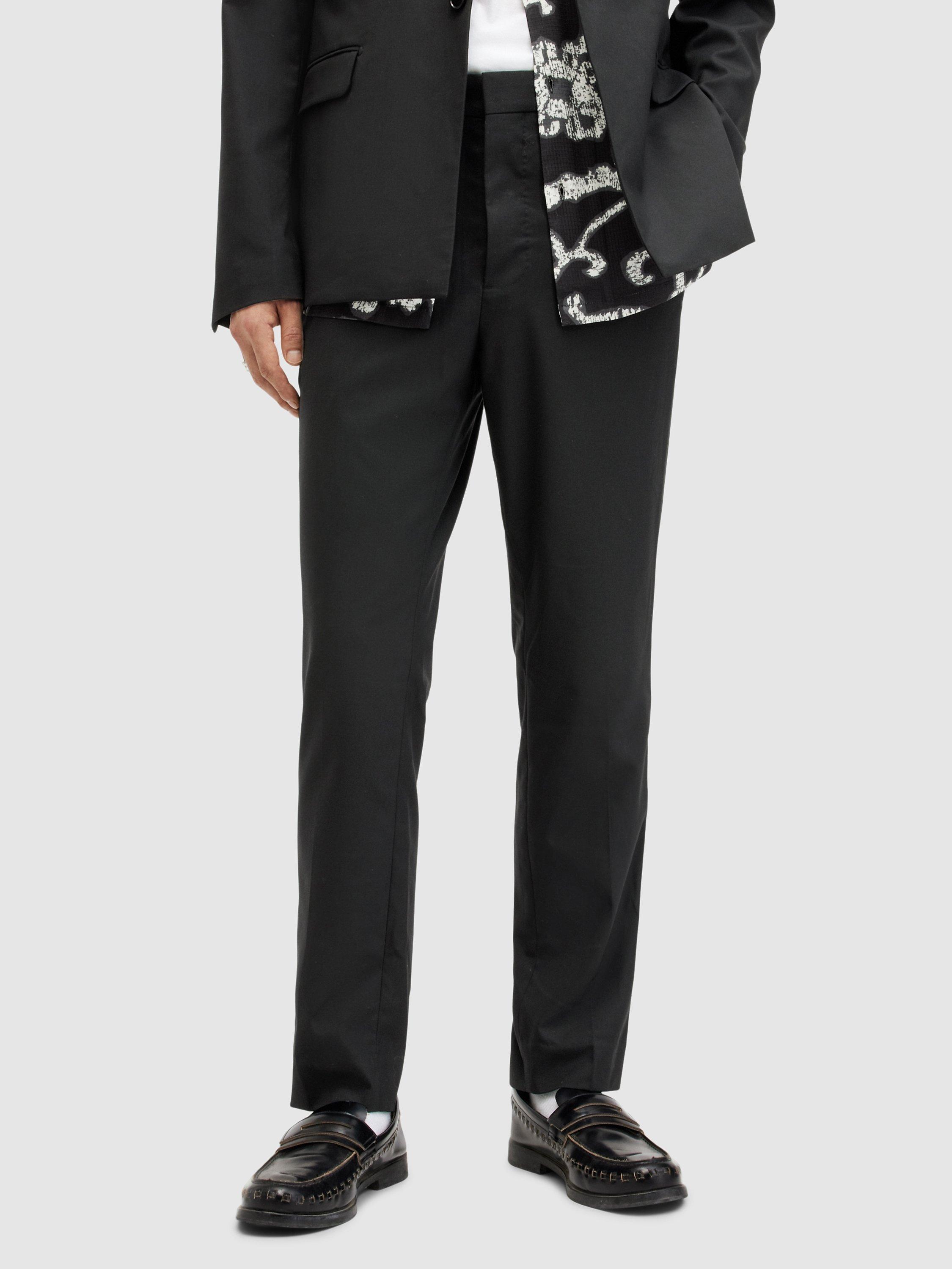 AllSaints Dima Wool Blend Trousers, Black