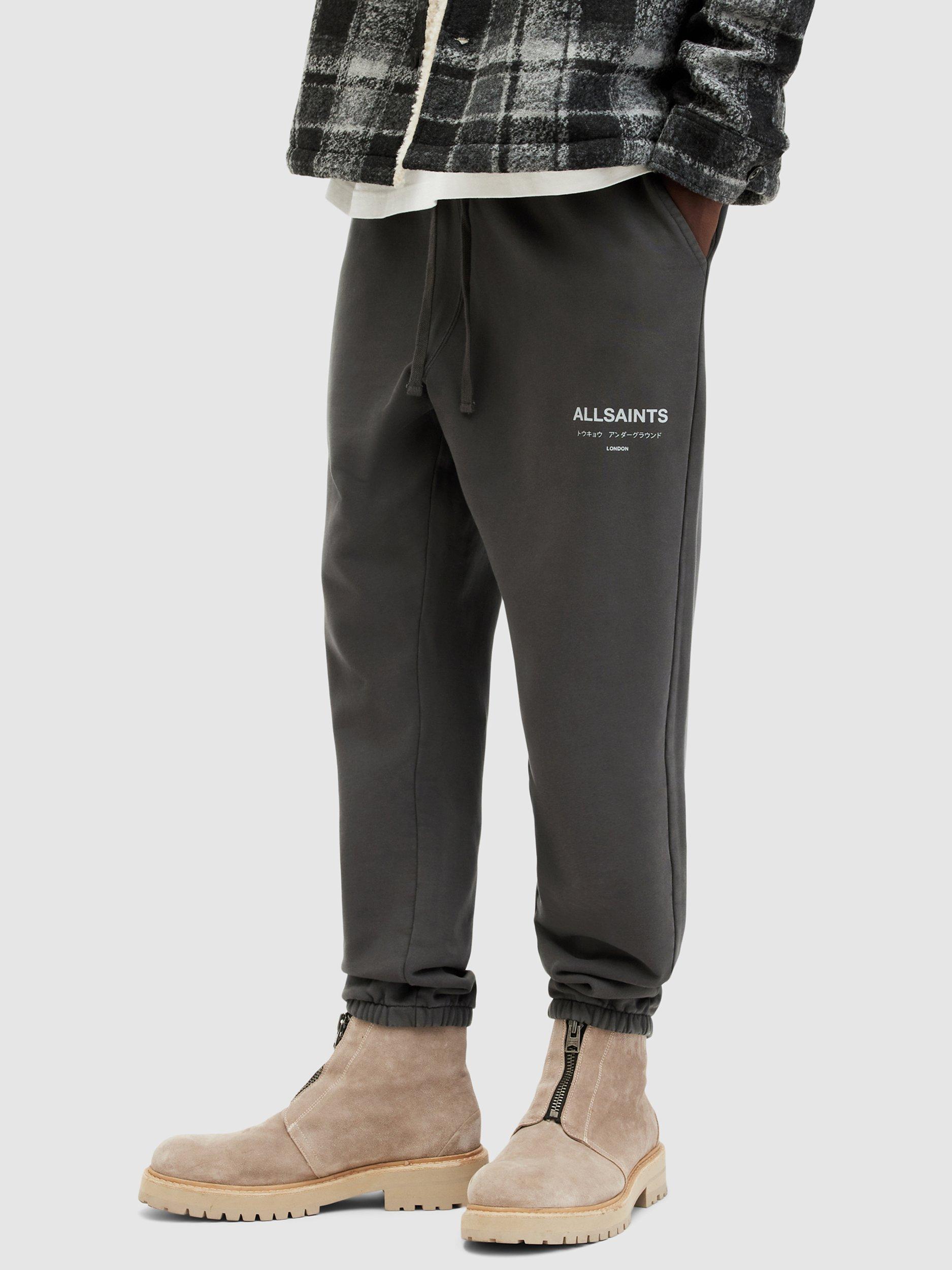 AllSaints Organic Cotton Underground Joggers, Shaded Grey