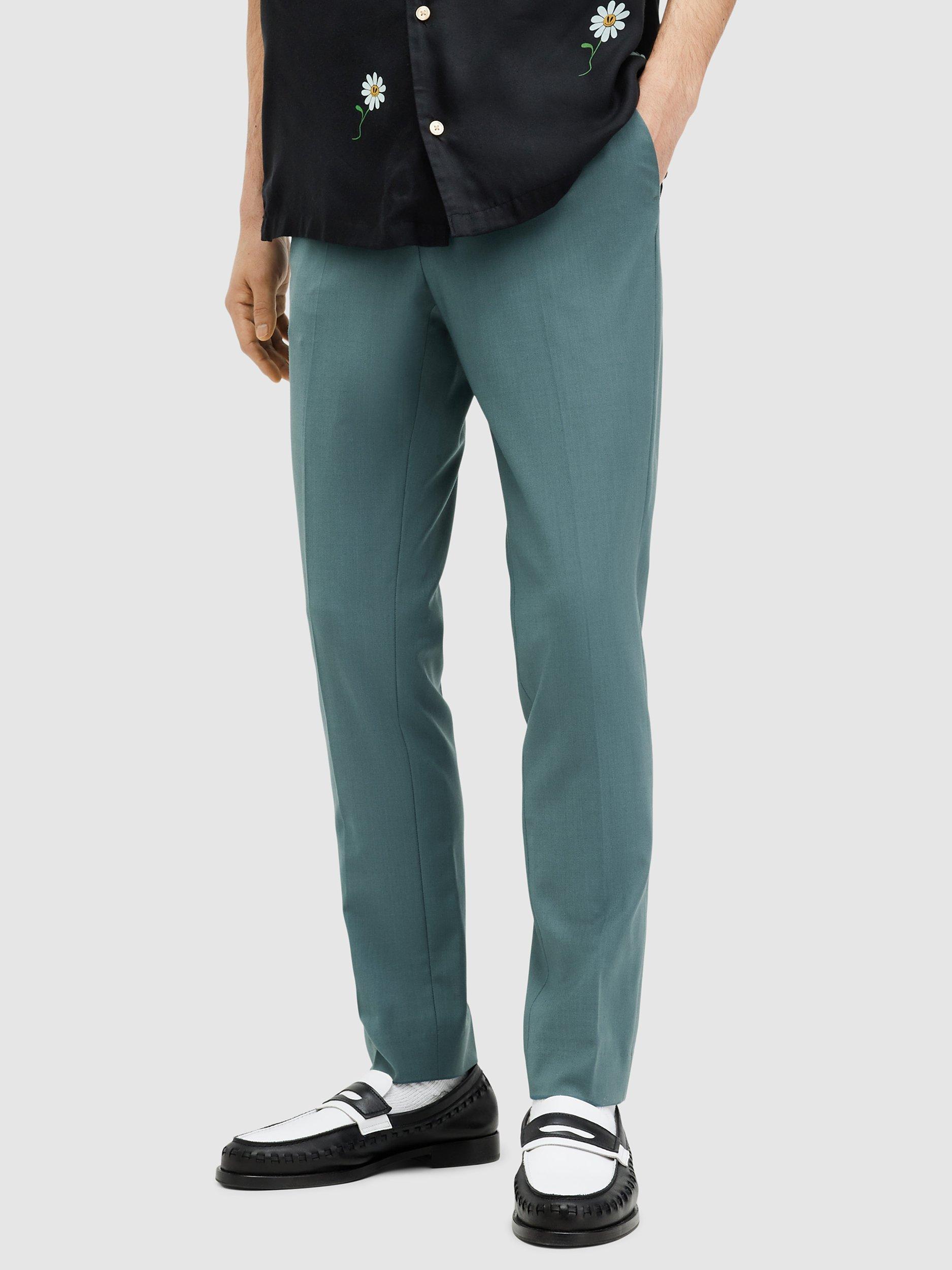 AllSaints Moad Trousers, Petrol Blue